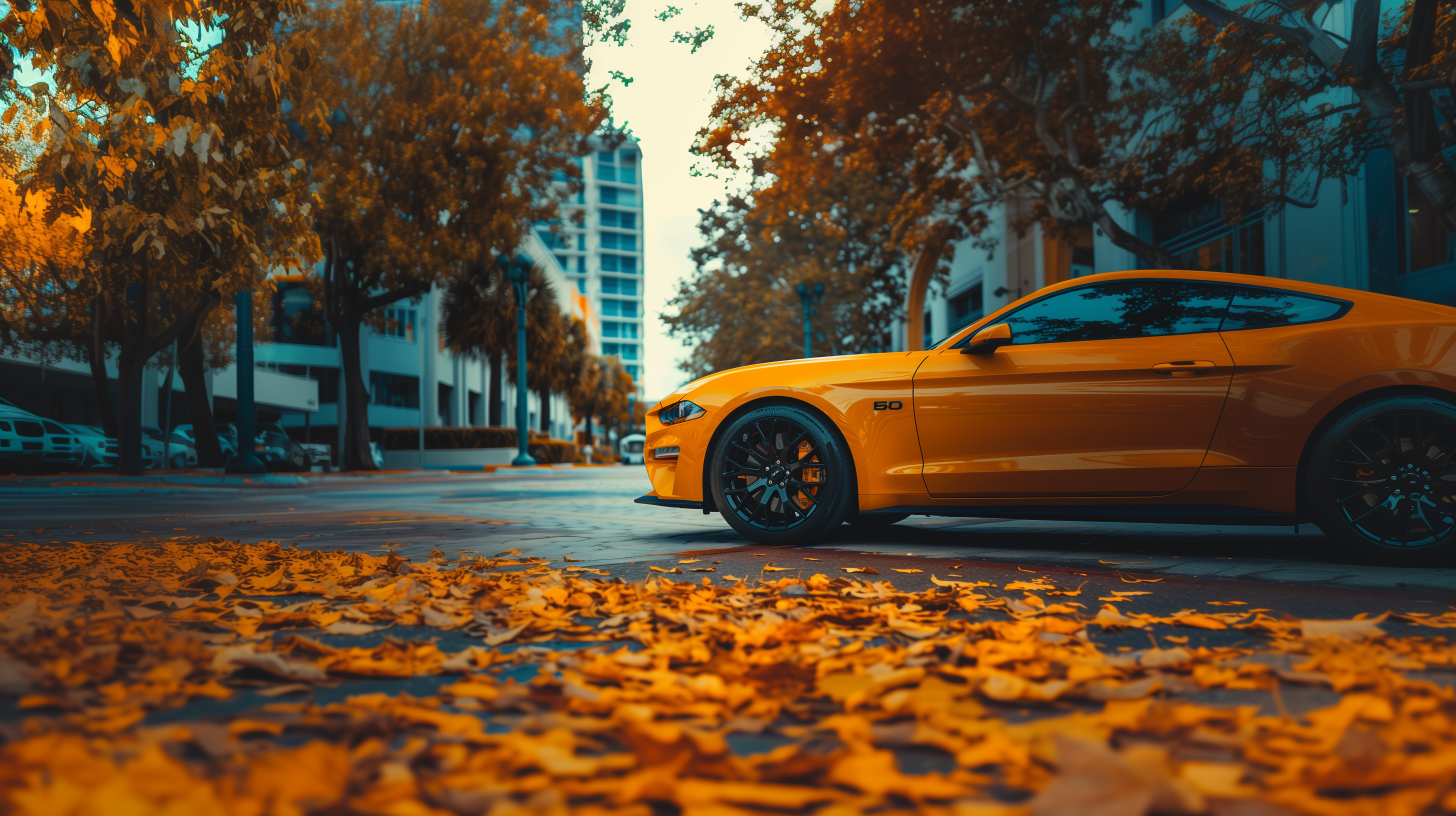 Ford Mustang Autumn Majesty HD Wallpaper