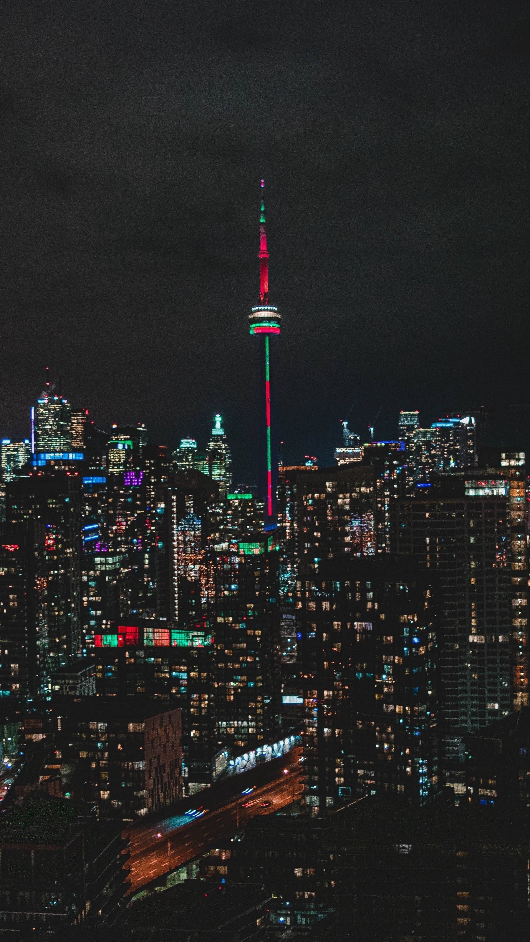 Samsung 4K CN Tower Canada Wallpaper Image Christmas
