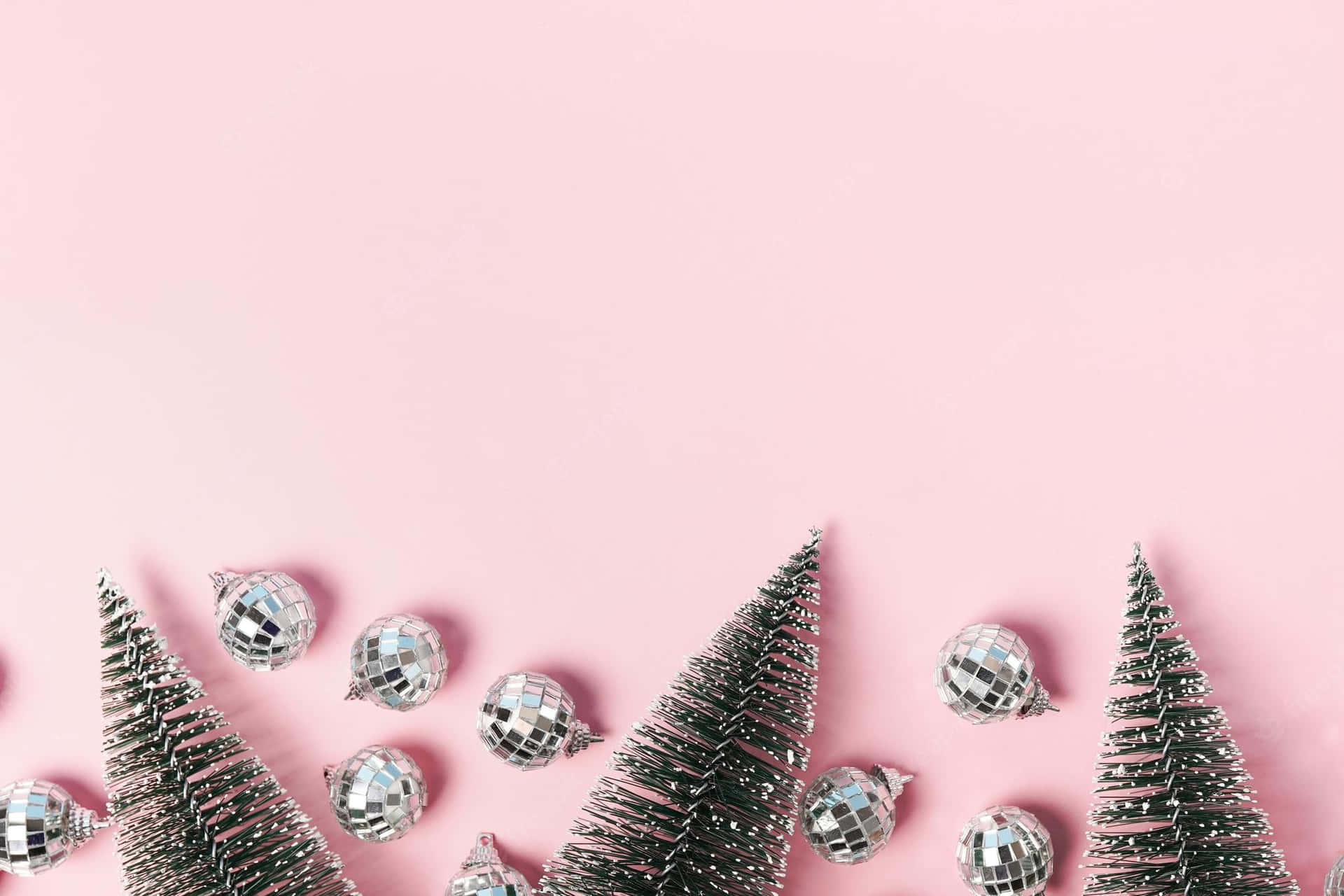 Pink Christmas Tree Wallpaper