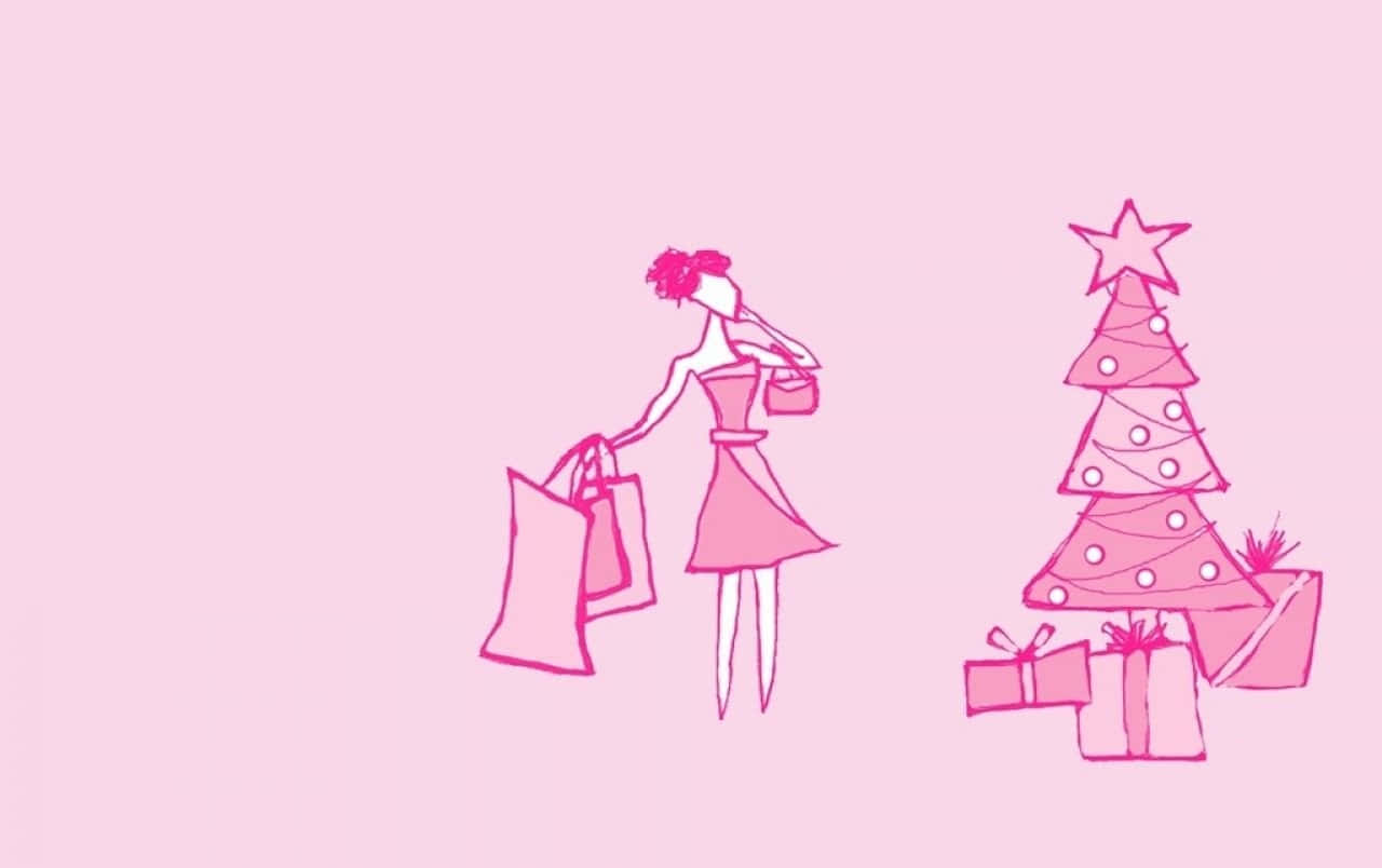 Pink Christmas Wallpaper