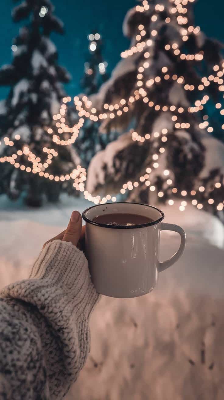 Snowy Phone Wallpaper Christmas Xmas