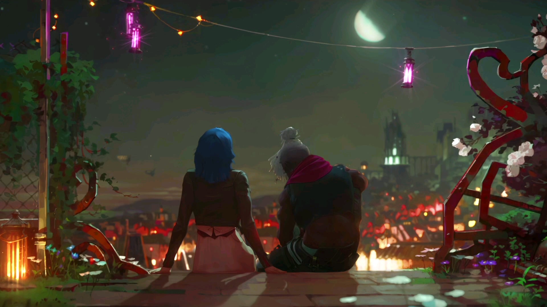 Did a ekko x jinx wallpaper, r