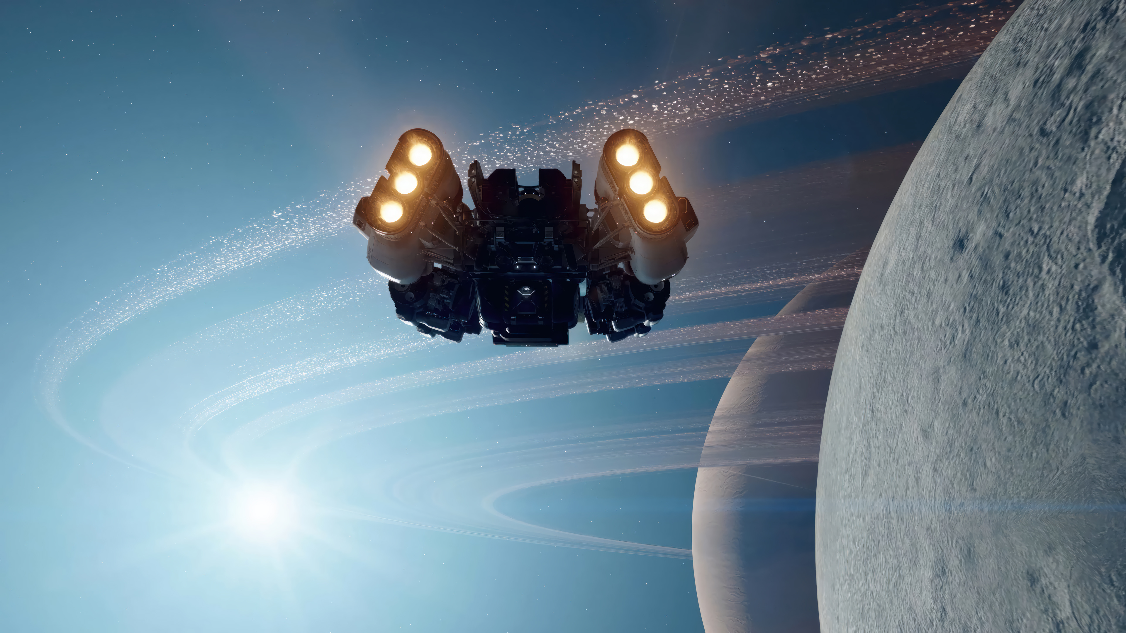 Starfield Spaceship Game Wallpaper 4K