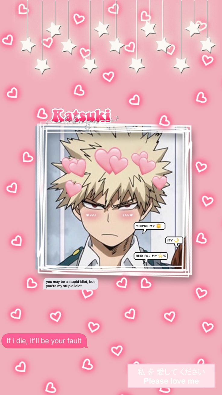 freetoedit #mha #bakugou #pink