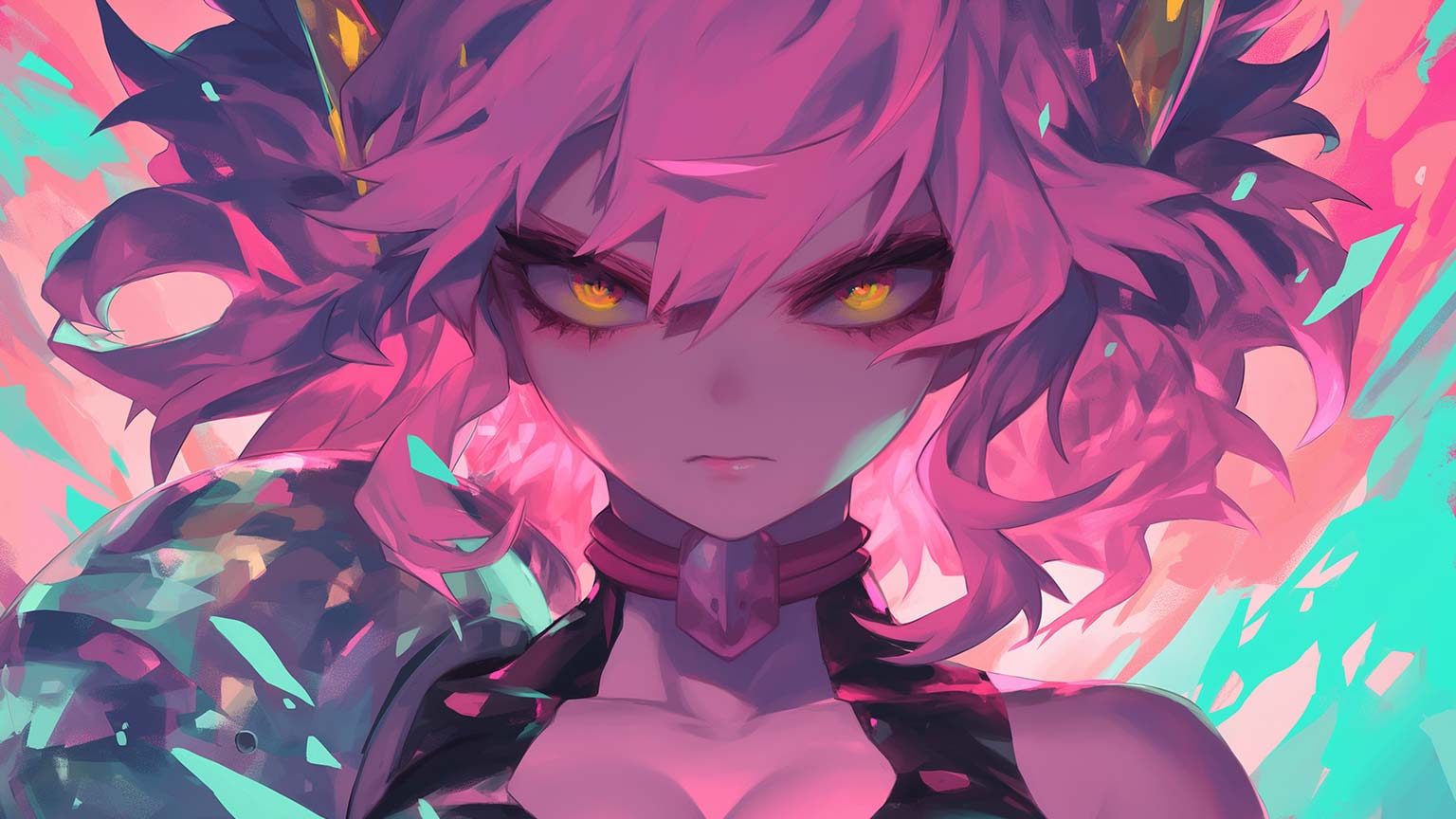 My Hero Academia Mina Ashido Fiery Look Desktop Wallpaper 4K