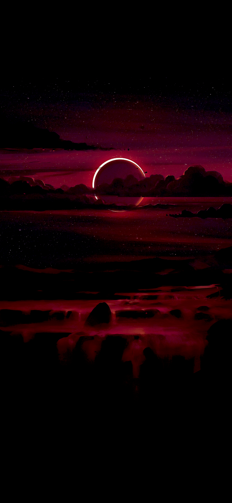 HD Red Moon Wallpaper
