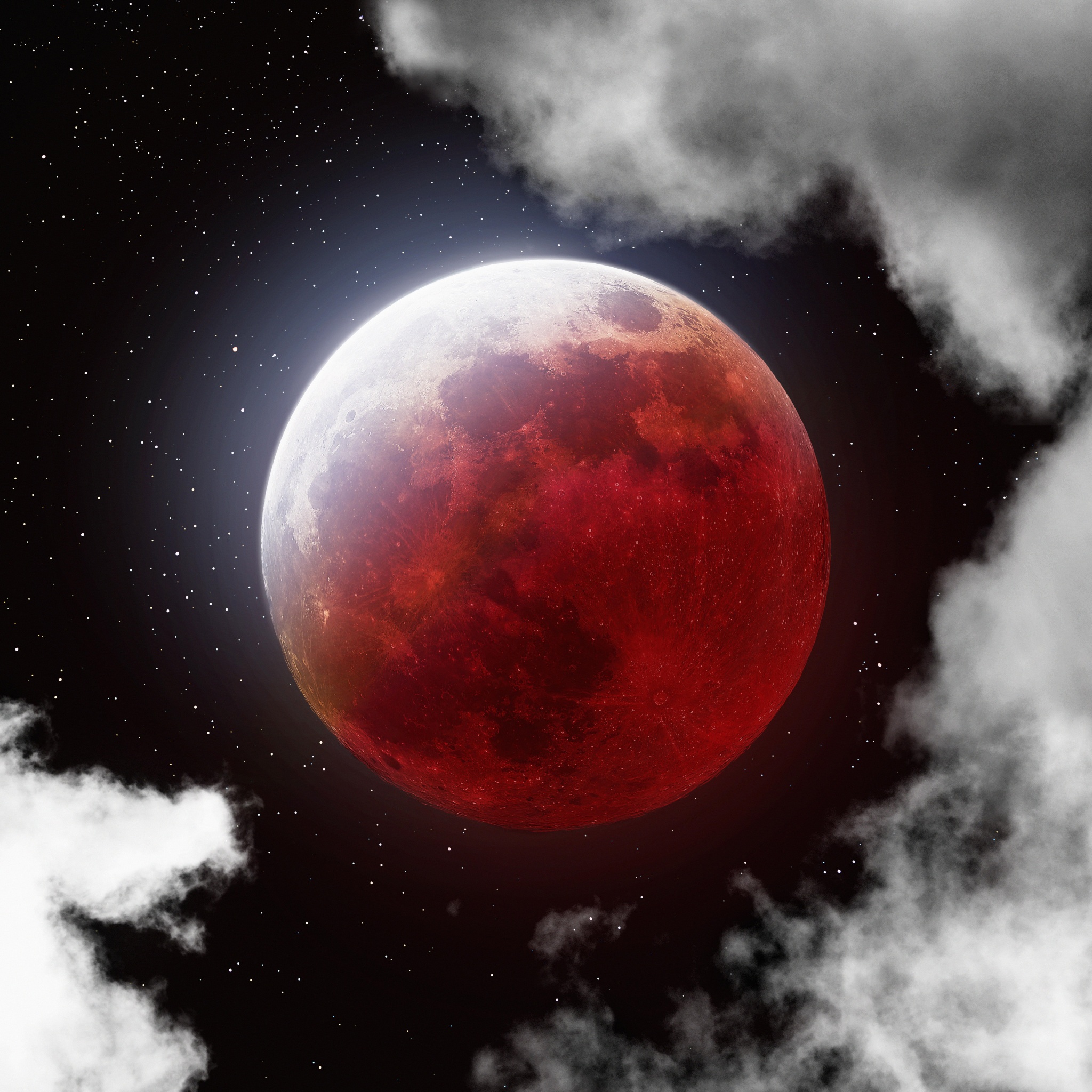 Lunar Eclipse Wallpaper 4K, 8K, Blood