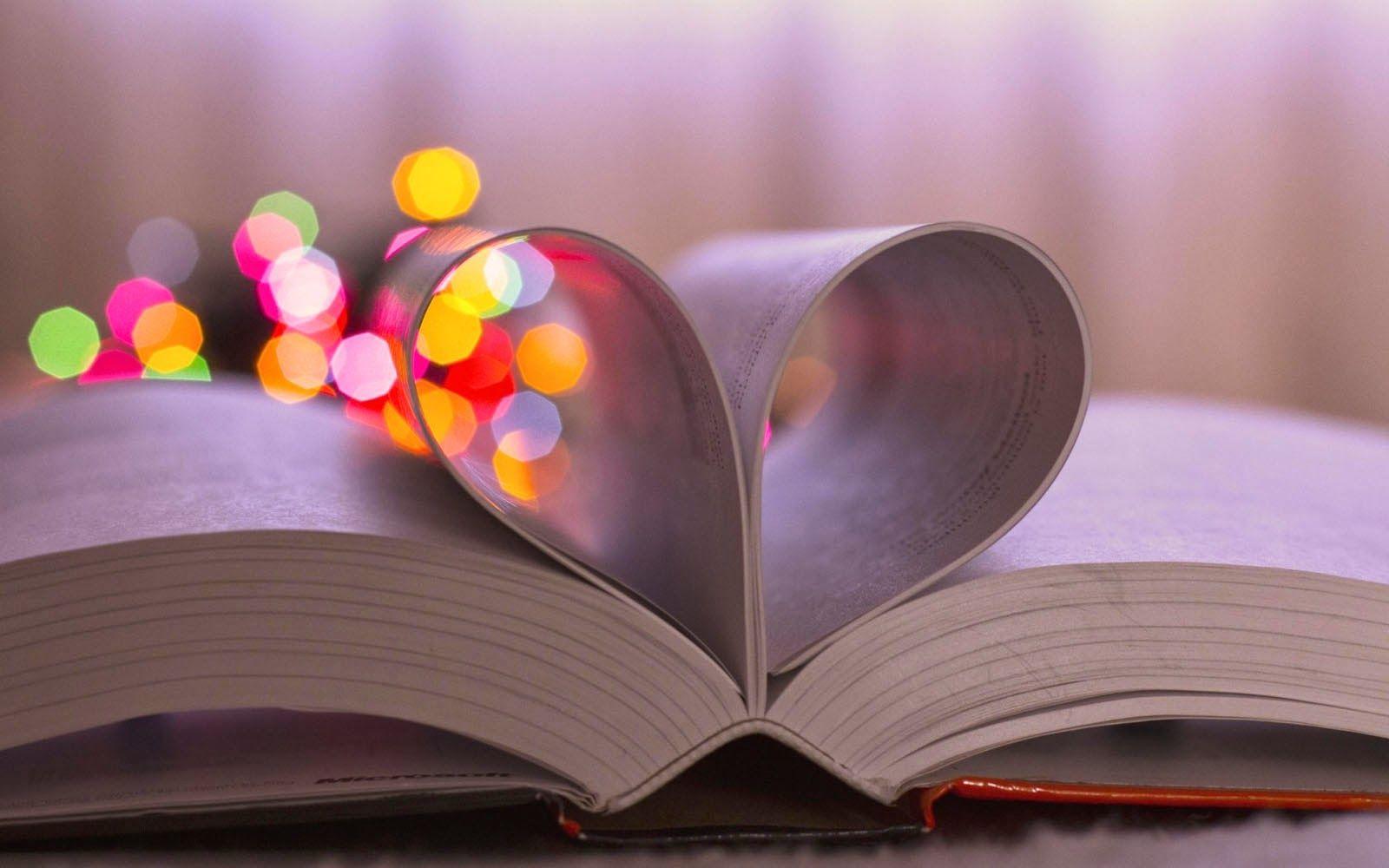 Book Heart Wallpaper Free Background