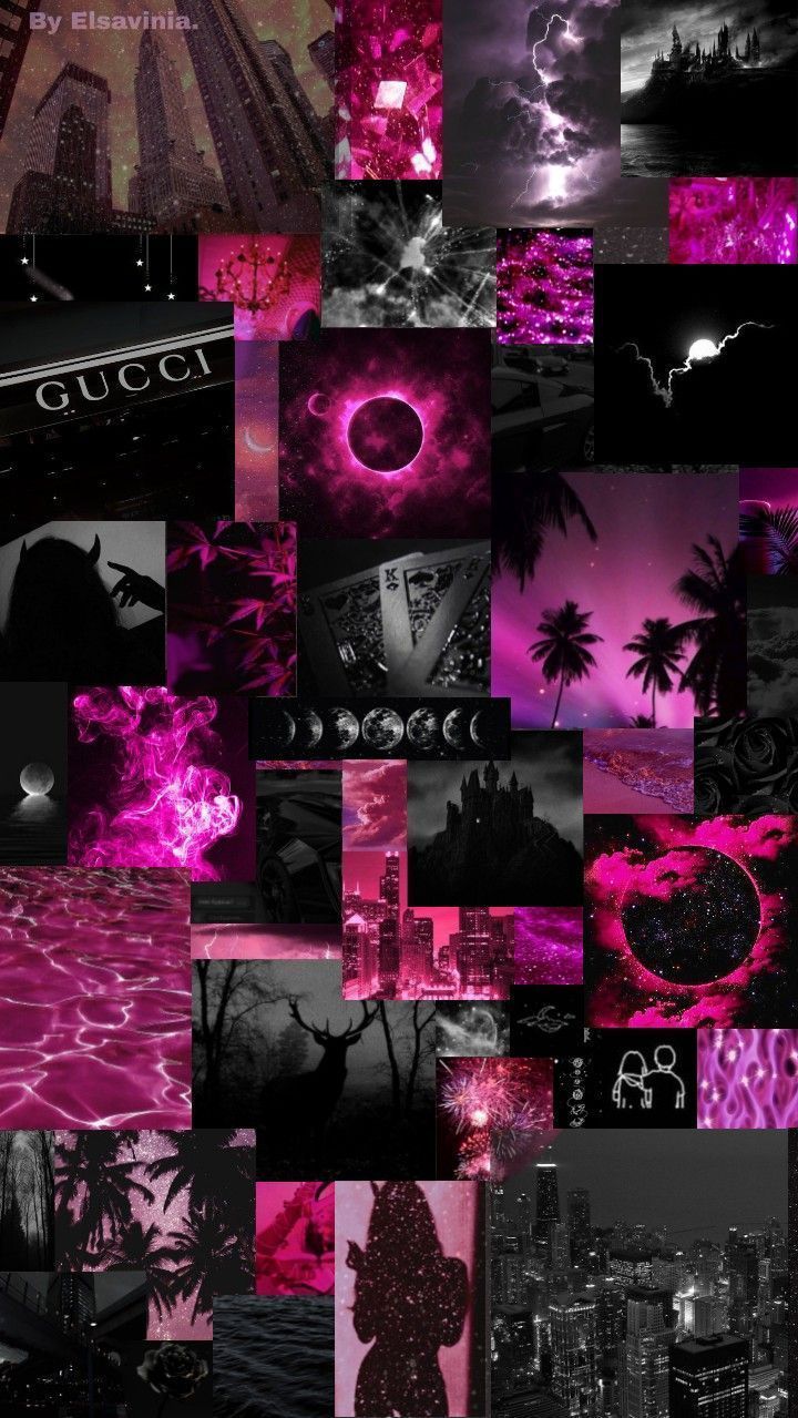 Pink & black aesthetic. Pink wallpaper background, iPhone wallpaper tumblr aesthetic, Pretty wallpaper