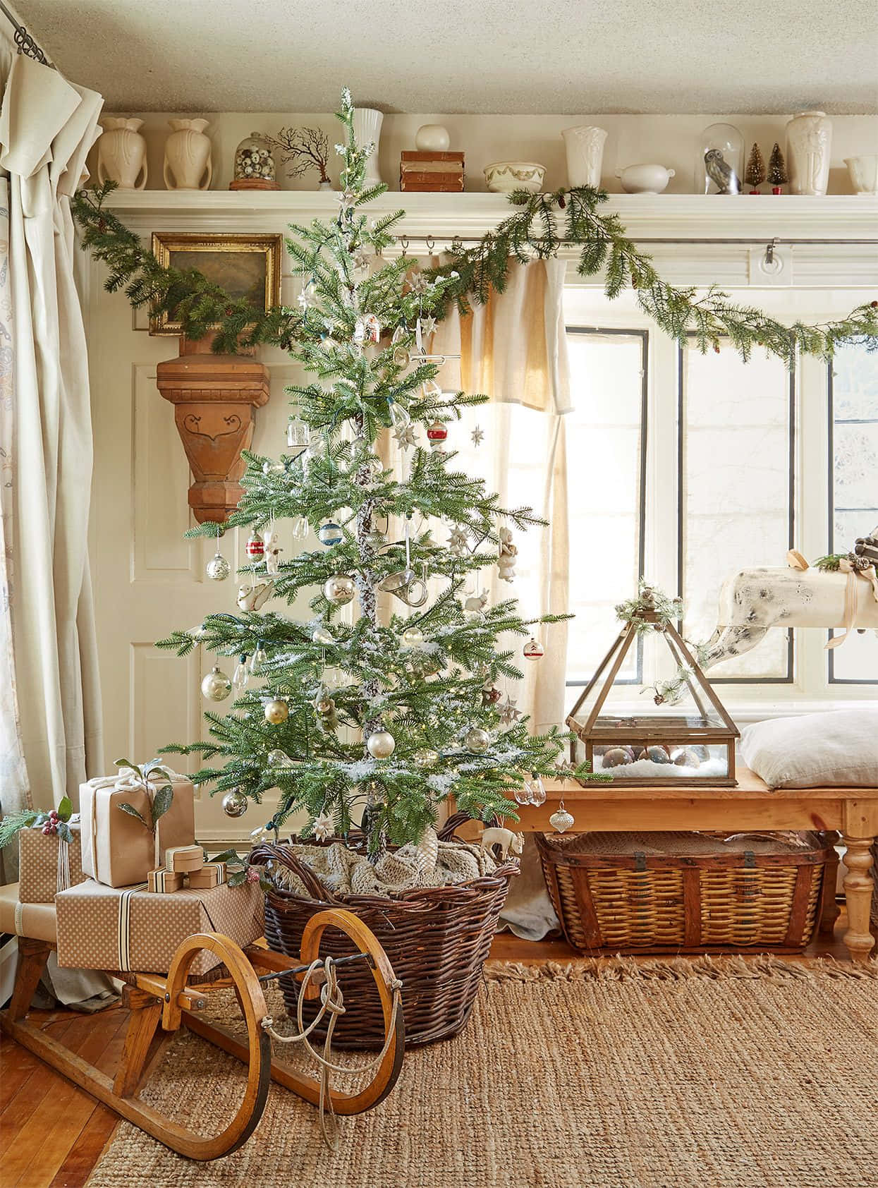 Magical Farmhouse Christmas Wallpaper