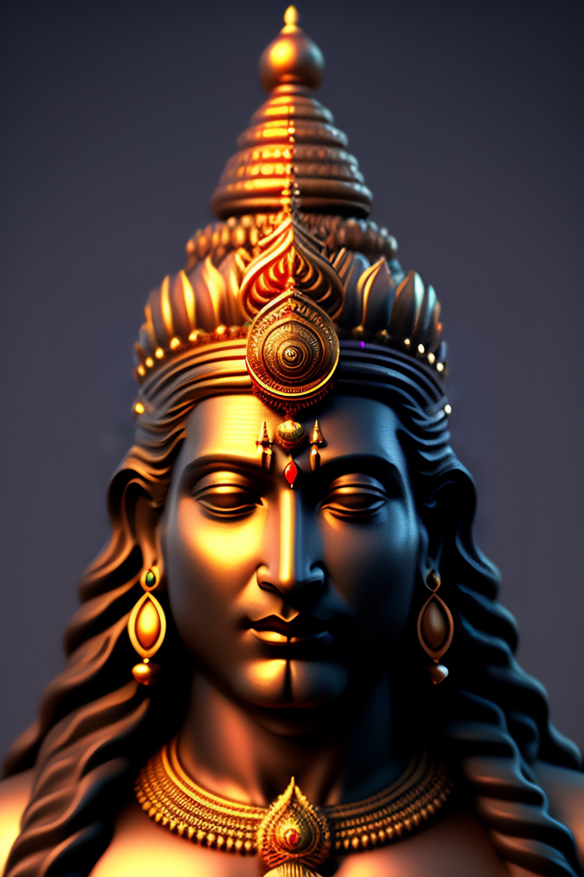 3D render of Lord Shiva