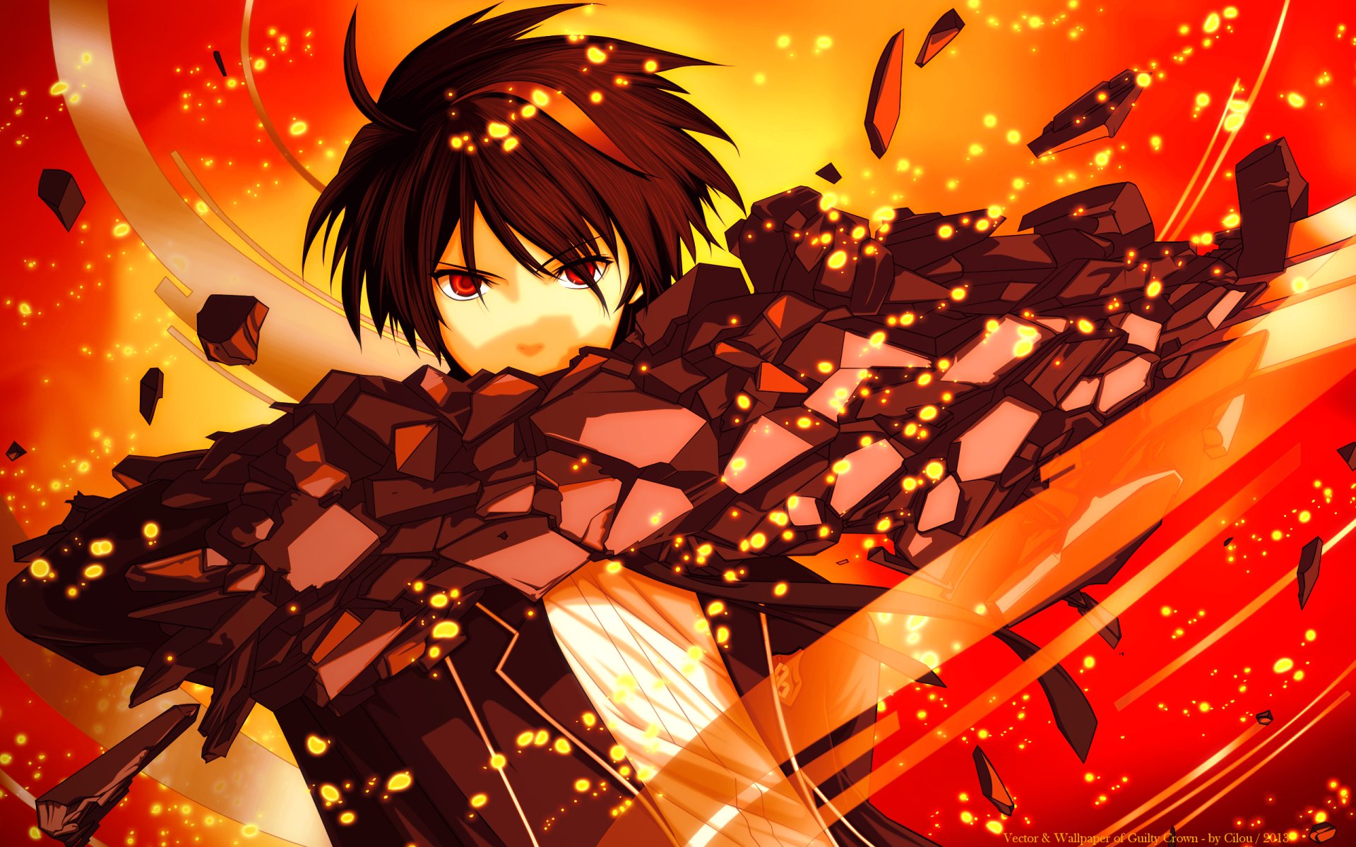 HD Wallpaper of Shu Ouma from Guilty Crown
