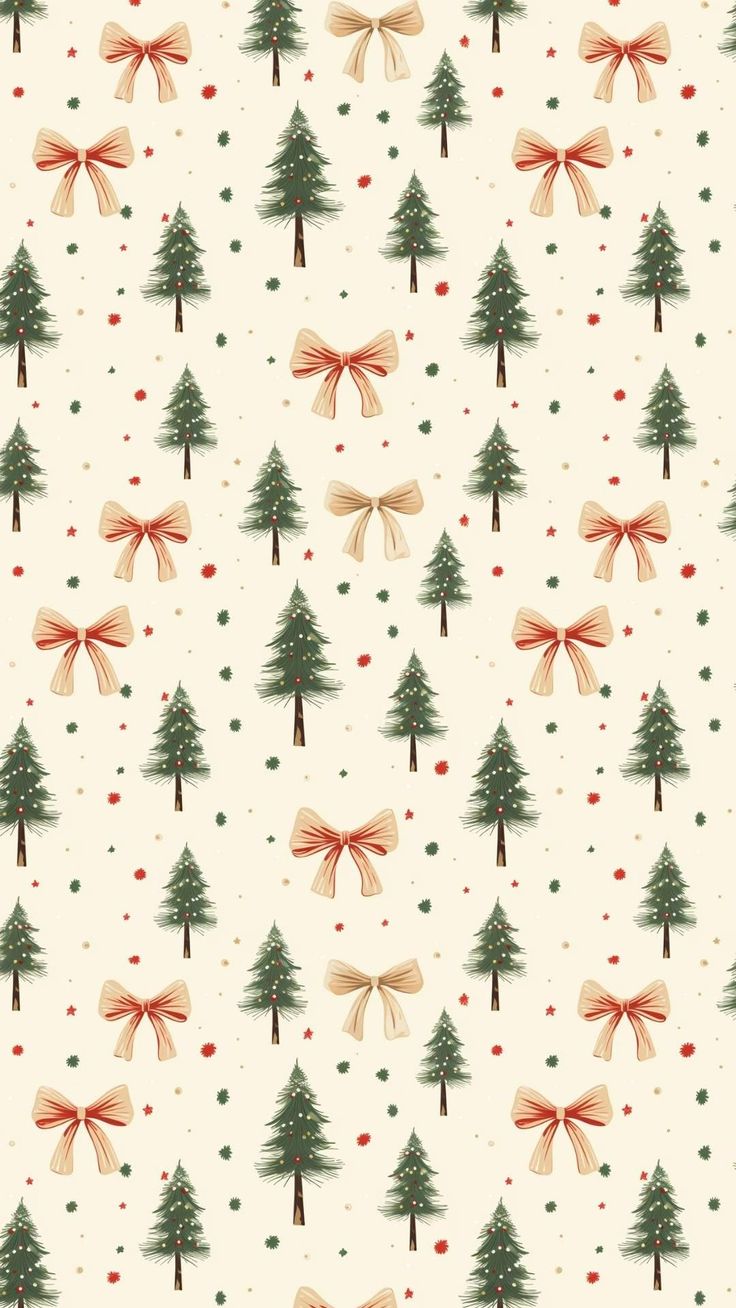 Aesthetic Christmas Pattern Wallpaper
