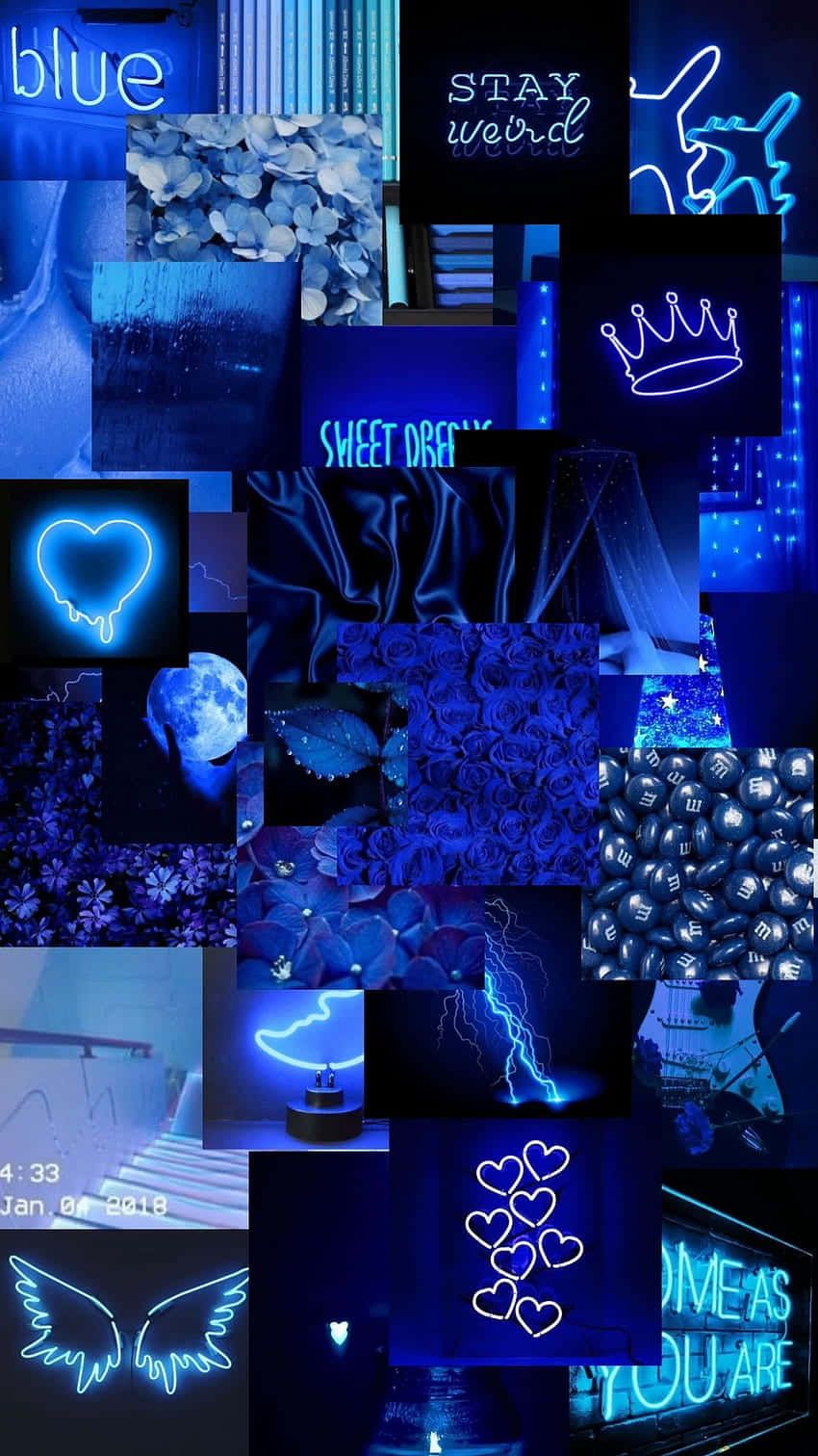 Blue Aesthetic Neon Wallpaper