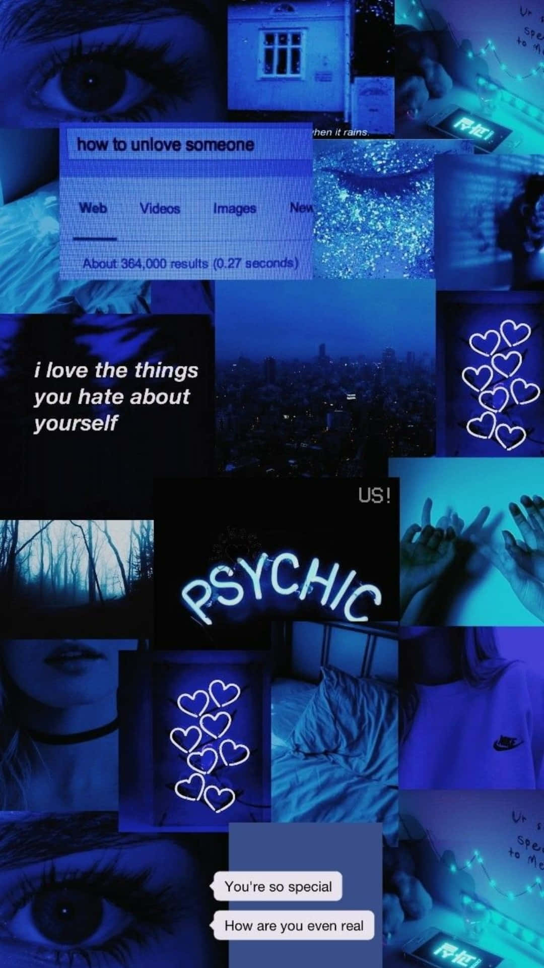 Aesthetic Dark Blue Collage picture