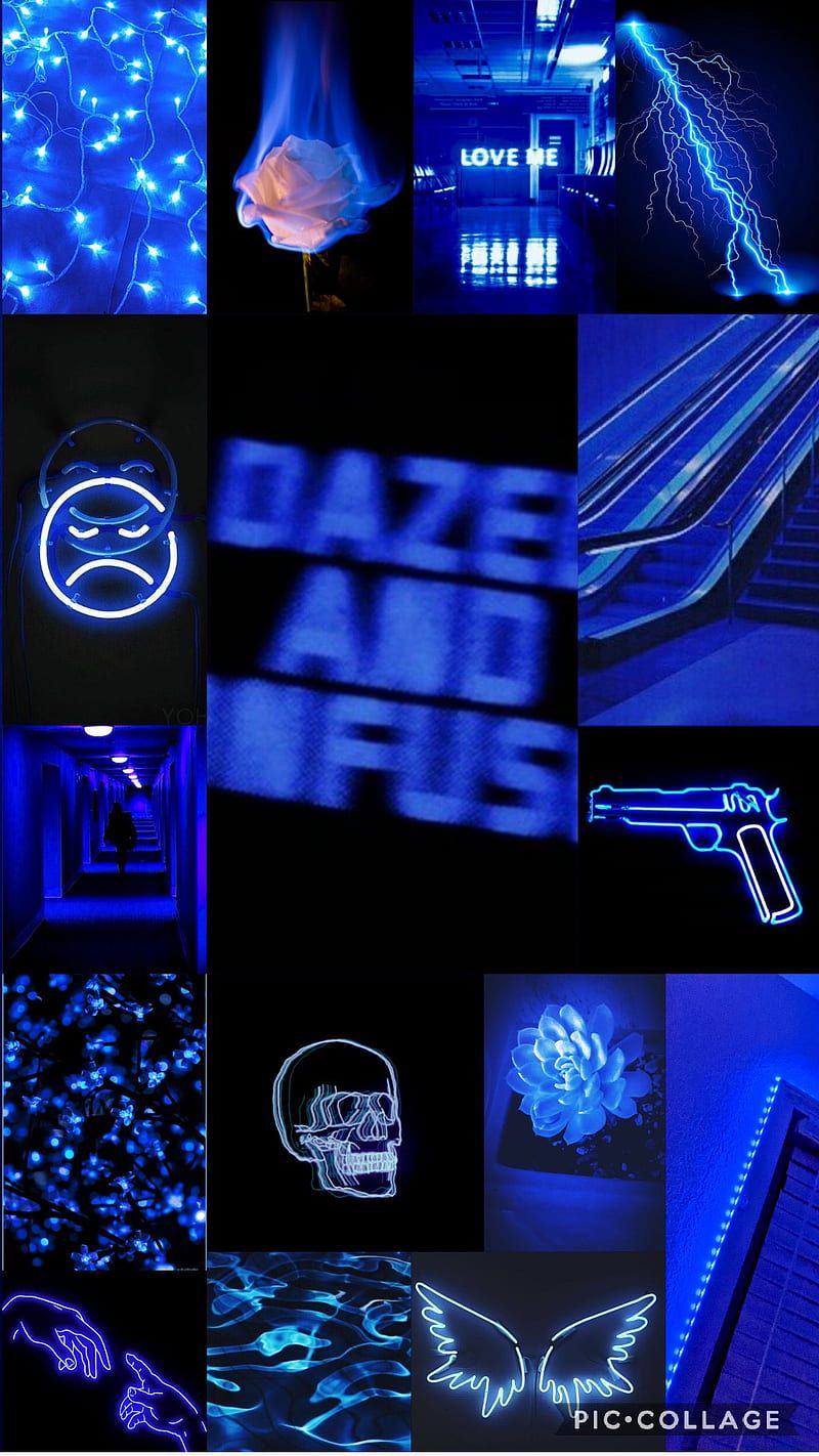 Aesthetic Dark Blue, lofi, dark blue