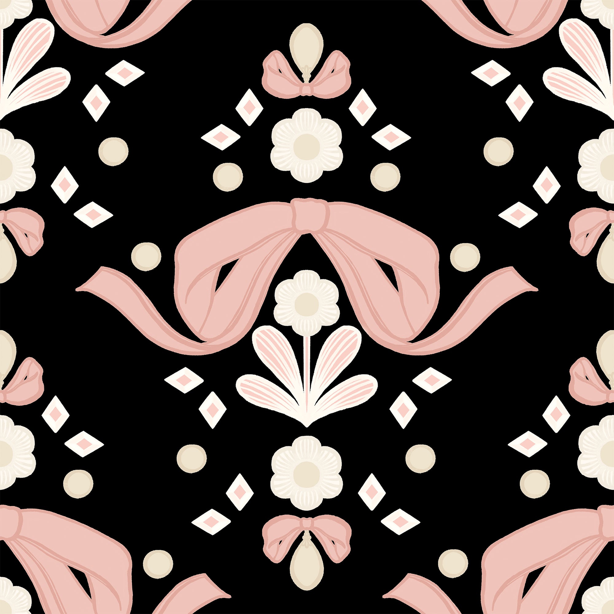 X NUWALLPAPER BY WALLPOPS® BOW DAMASK