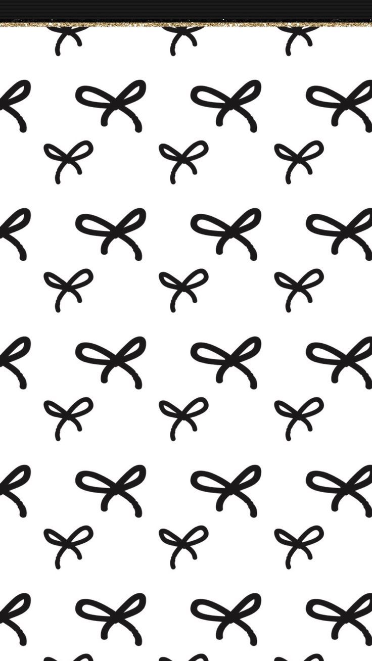 Black and White Bow Pattern Wallpaper