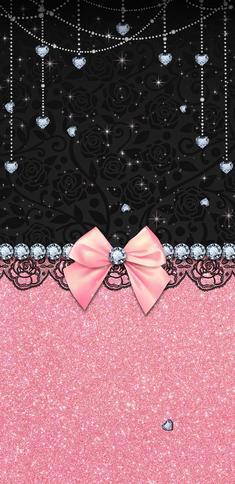 HD diamond bow wallpaper