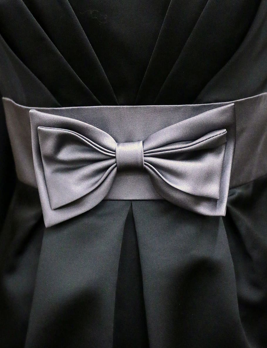 HD wallpaper: black ribbon, satin, bow