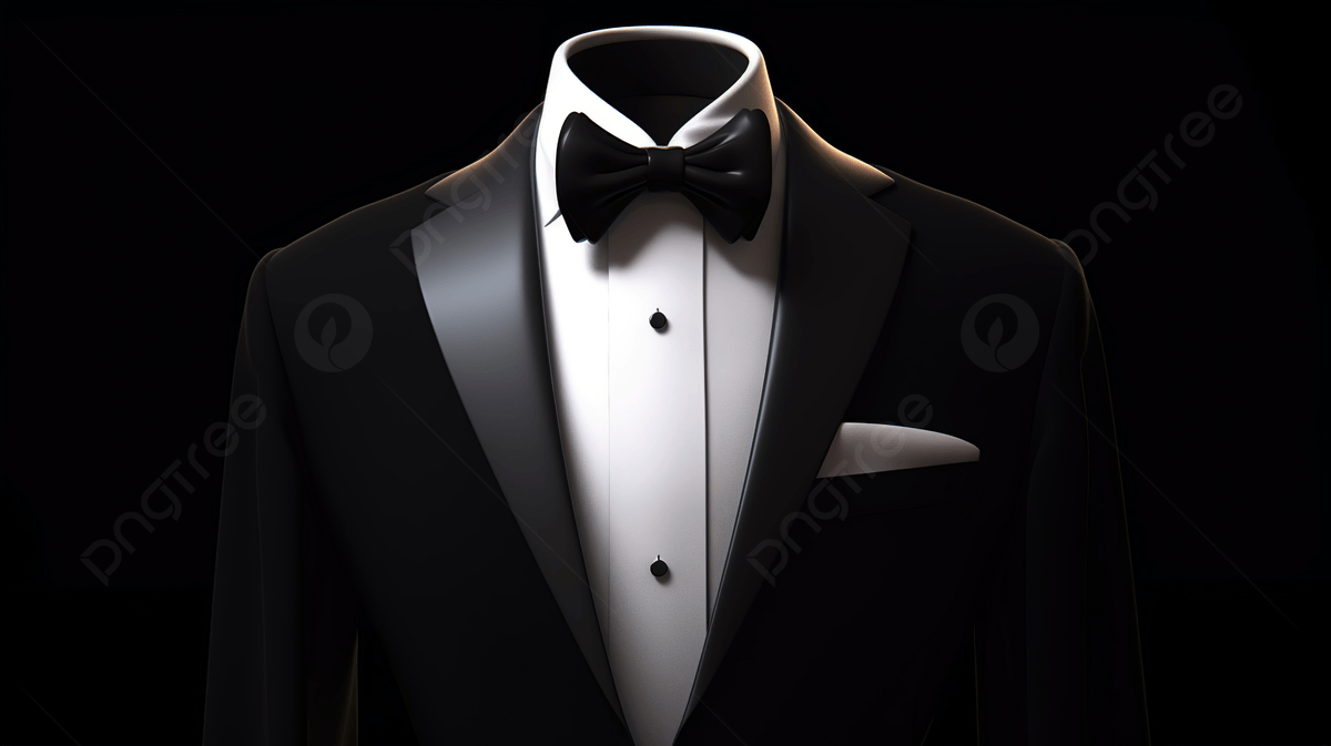 Tuxedo With A Black Bow Tie Background