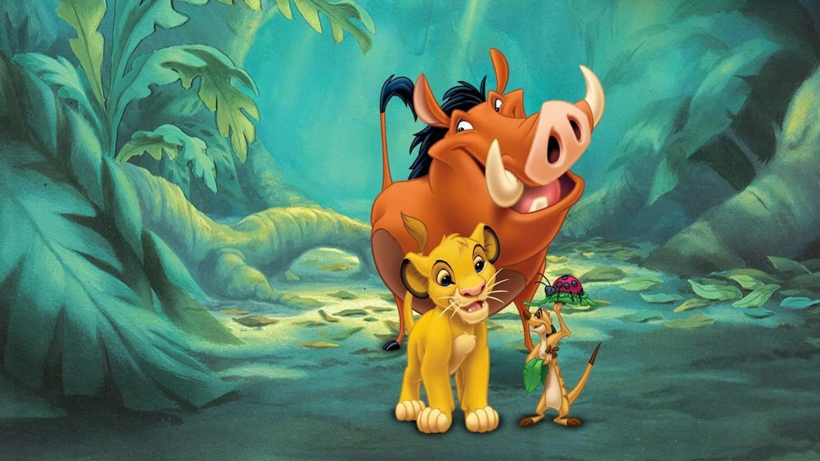 Simba With Friends Timon And Pumbaa