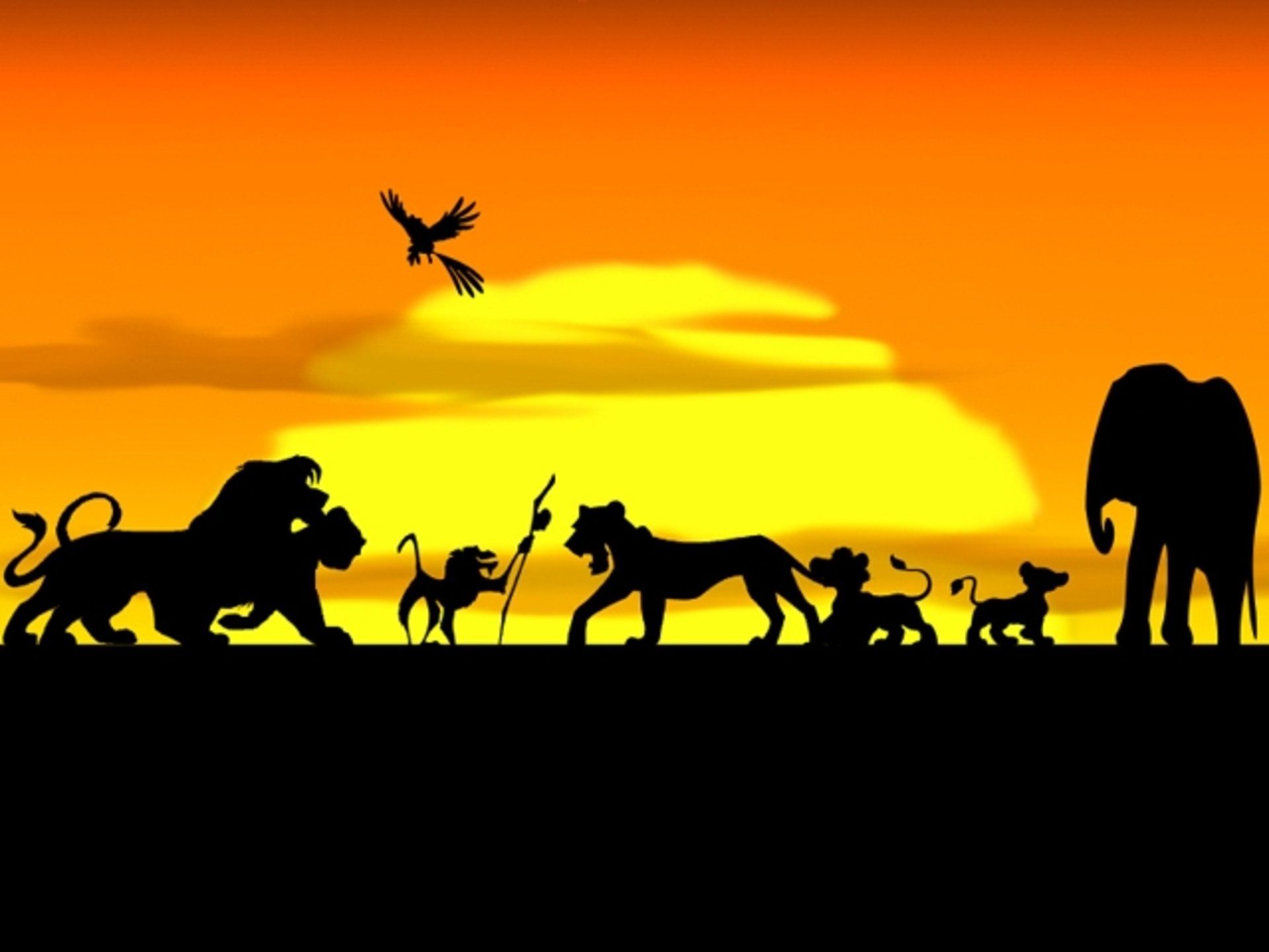 Lion King Silhouette HD Wallpaper