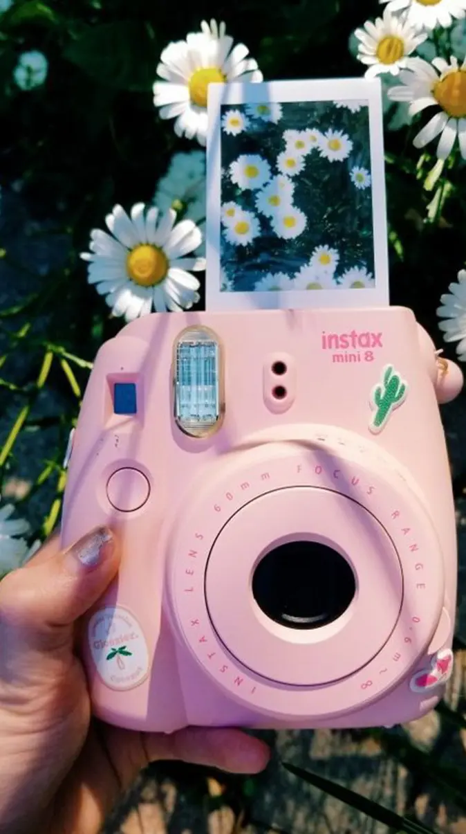 camera pink cute wallpaper