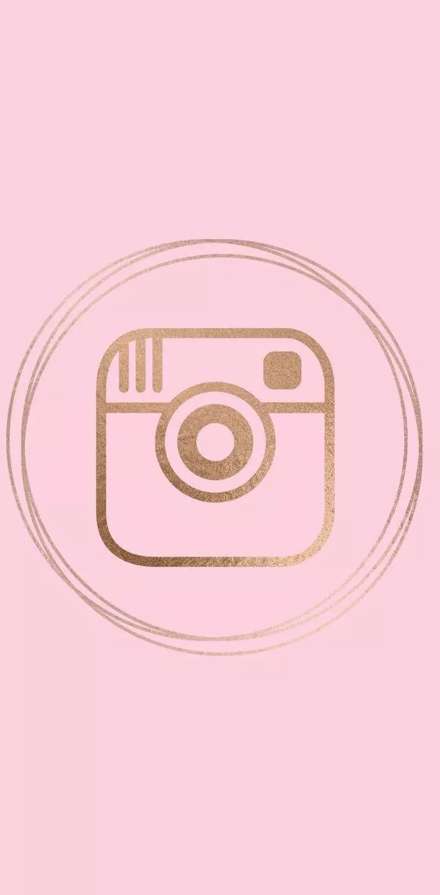 Cute Instagram Logo On Pink Wallpaper