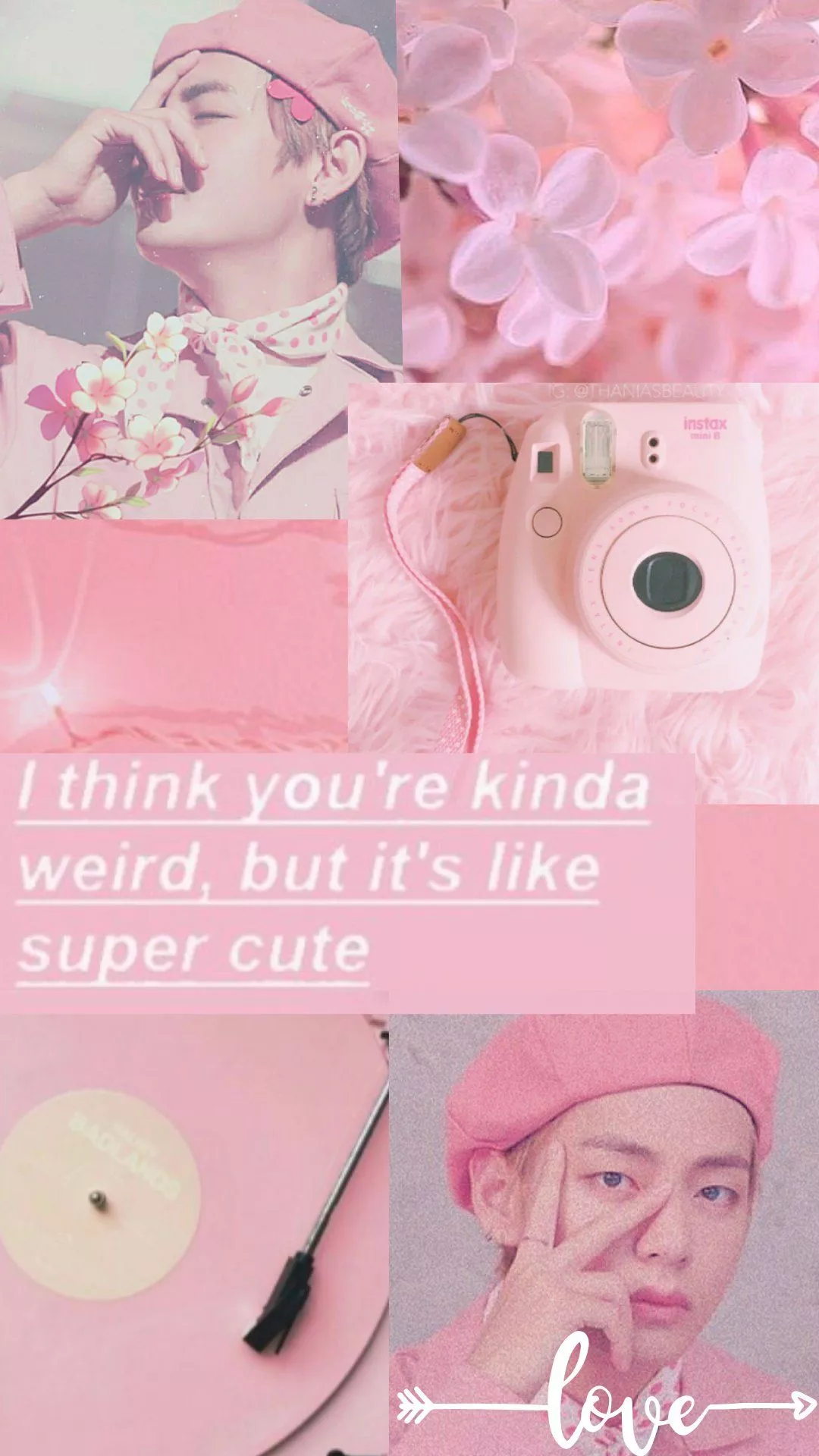 pink aesthetic TaeTae Wallpaper