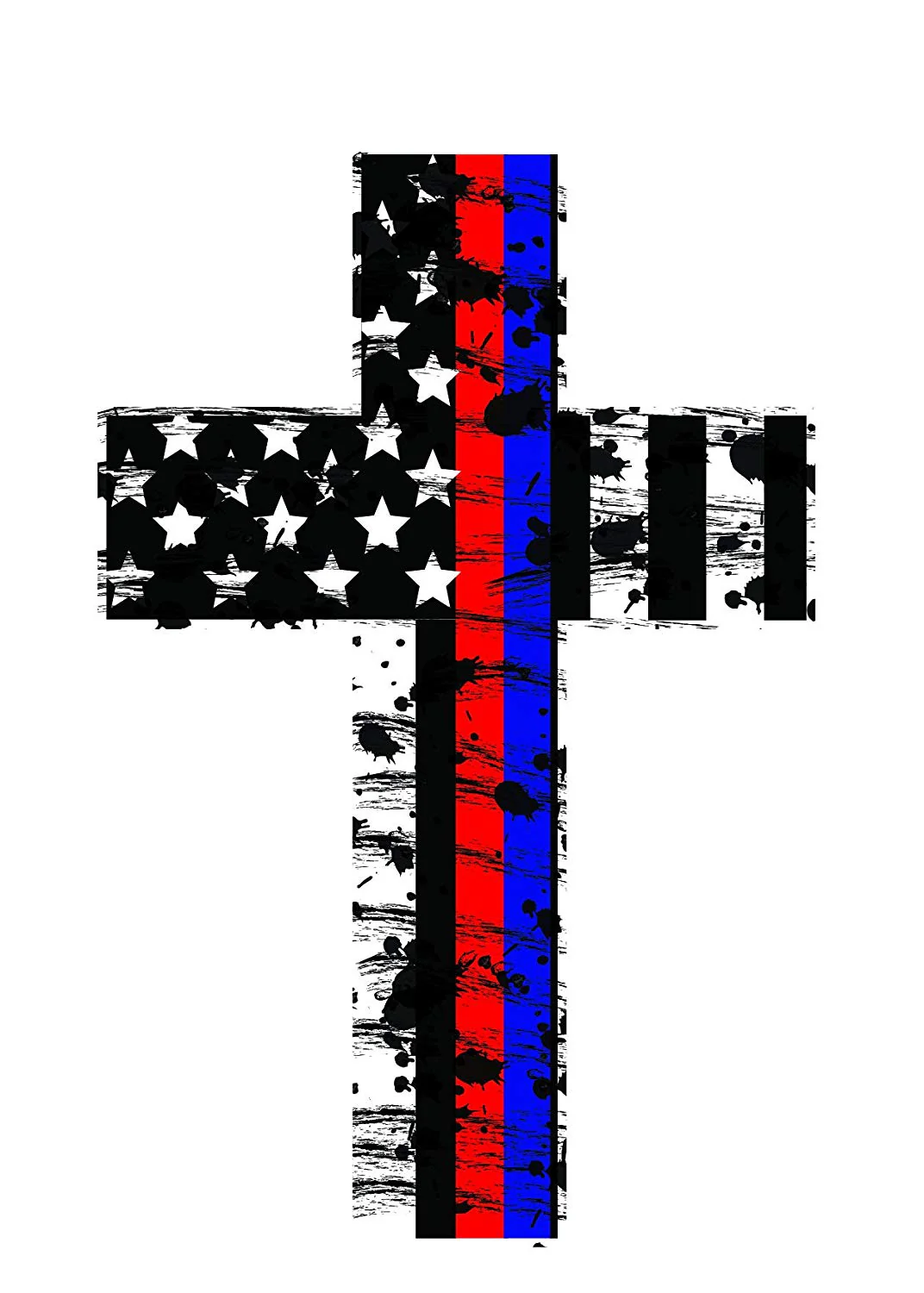 K9King Thin Red and Blue Line Crosses