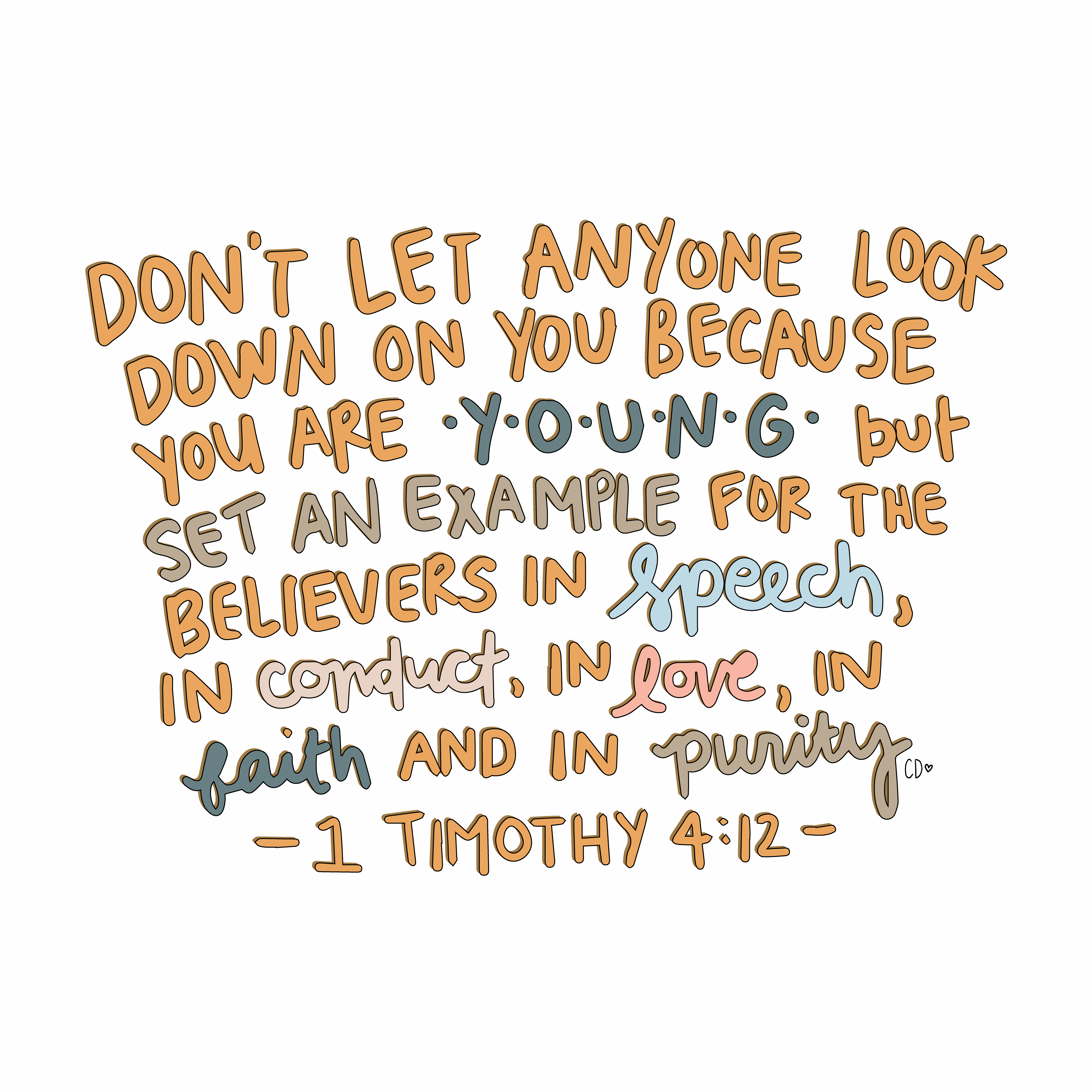 Timothy 4:12. Scripture quotes