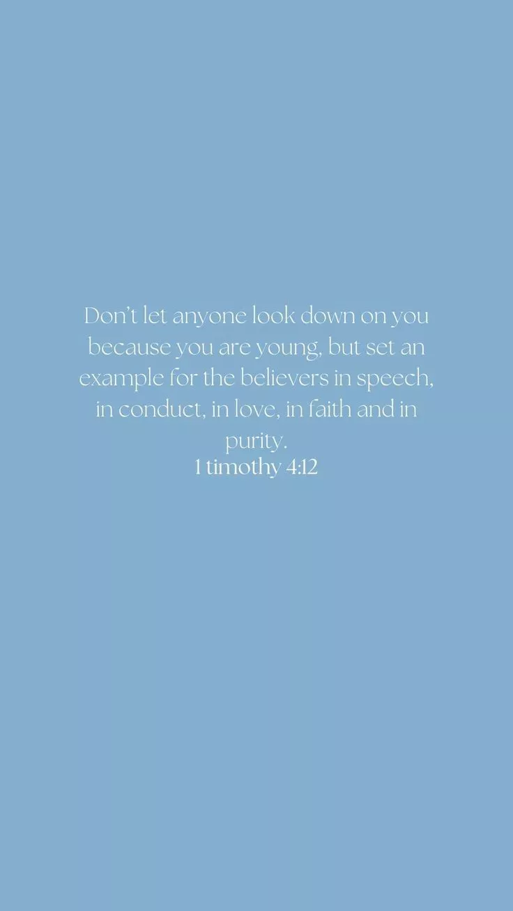 Timothy 4:12. Verse of the day