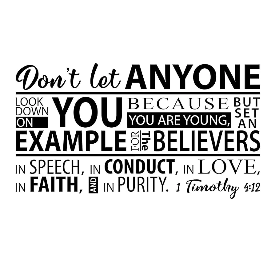 Timothy 4:12 Vinyl Wall Decal