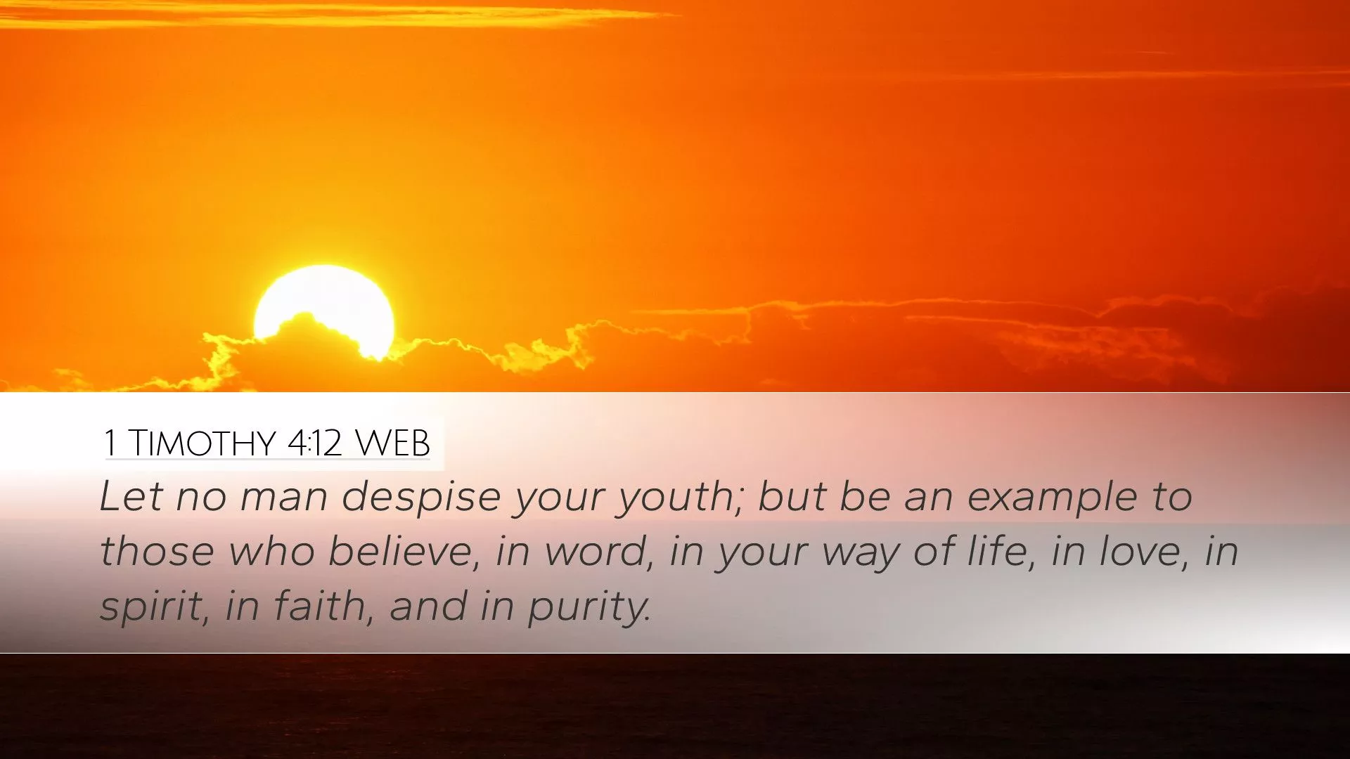Timothy 4:12 WEB Desktop Wallpaper