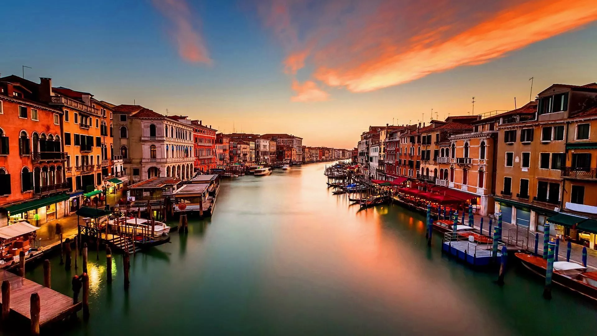 grand canal, rialto bridge, venice