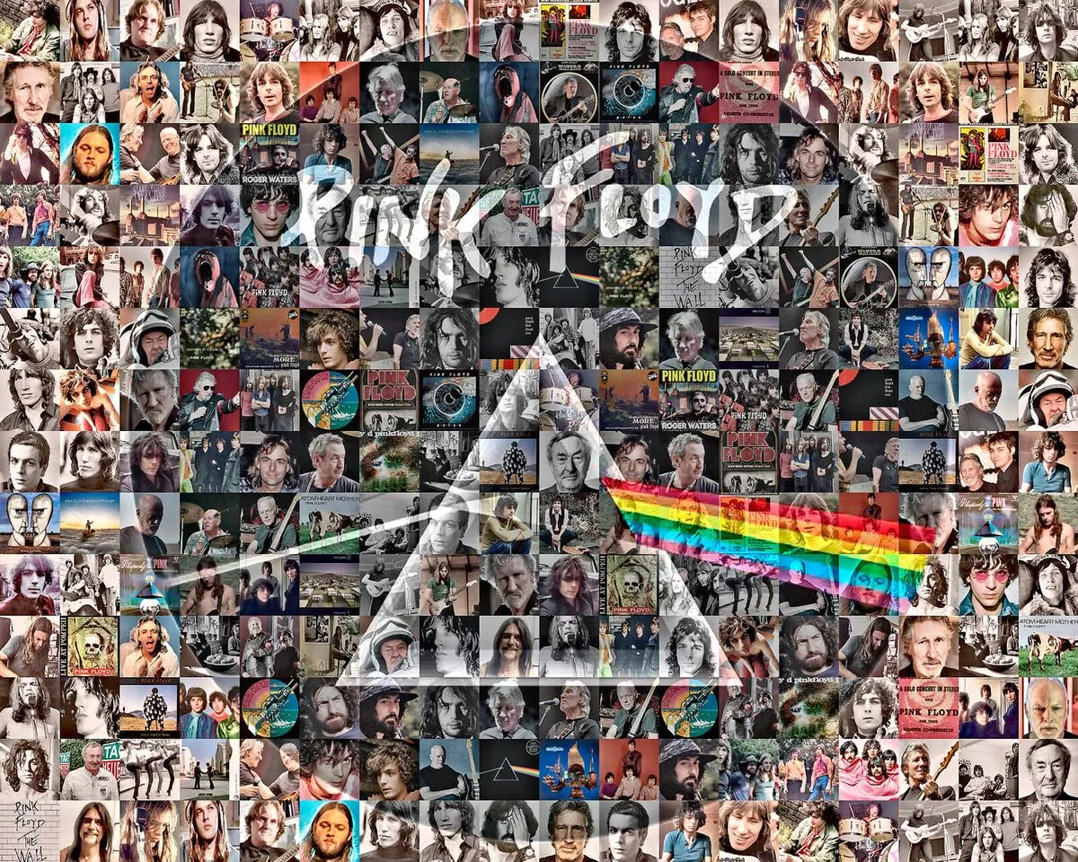 Pink Floyd Photo Mosaic Print Art