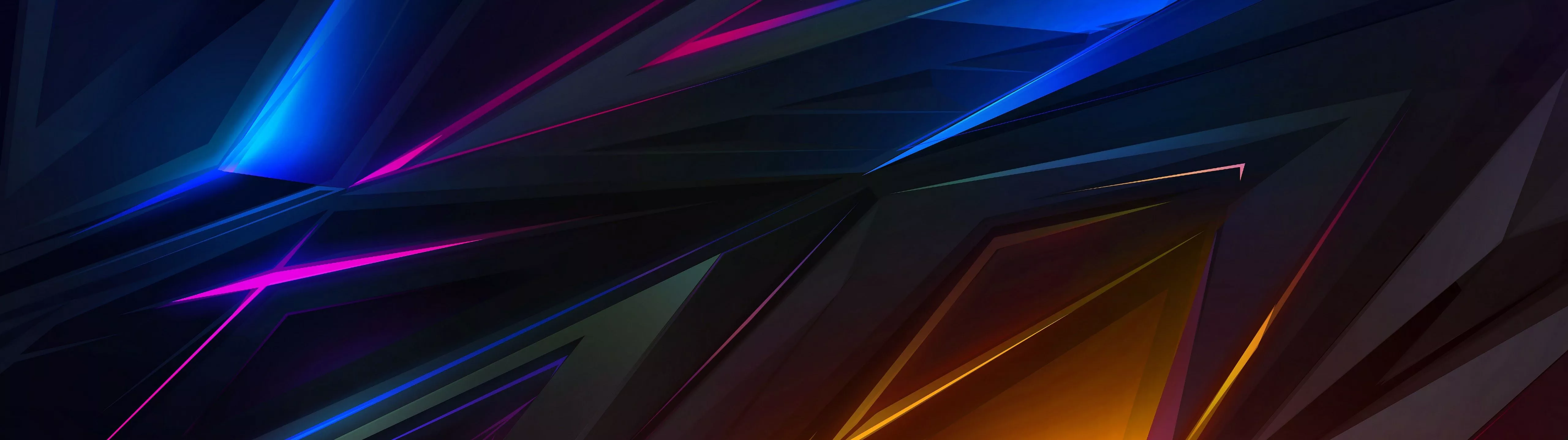Colorful Dark Abstract Polygon 3D 4K