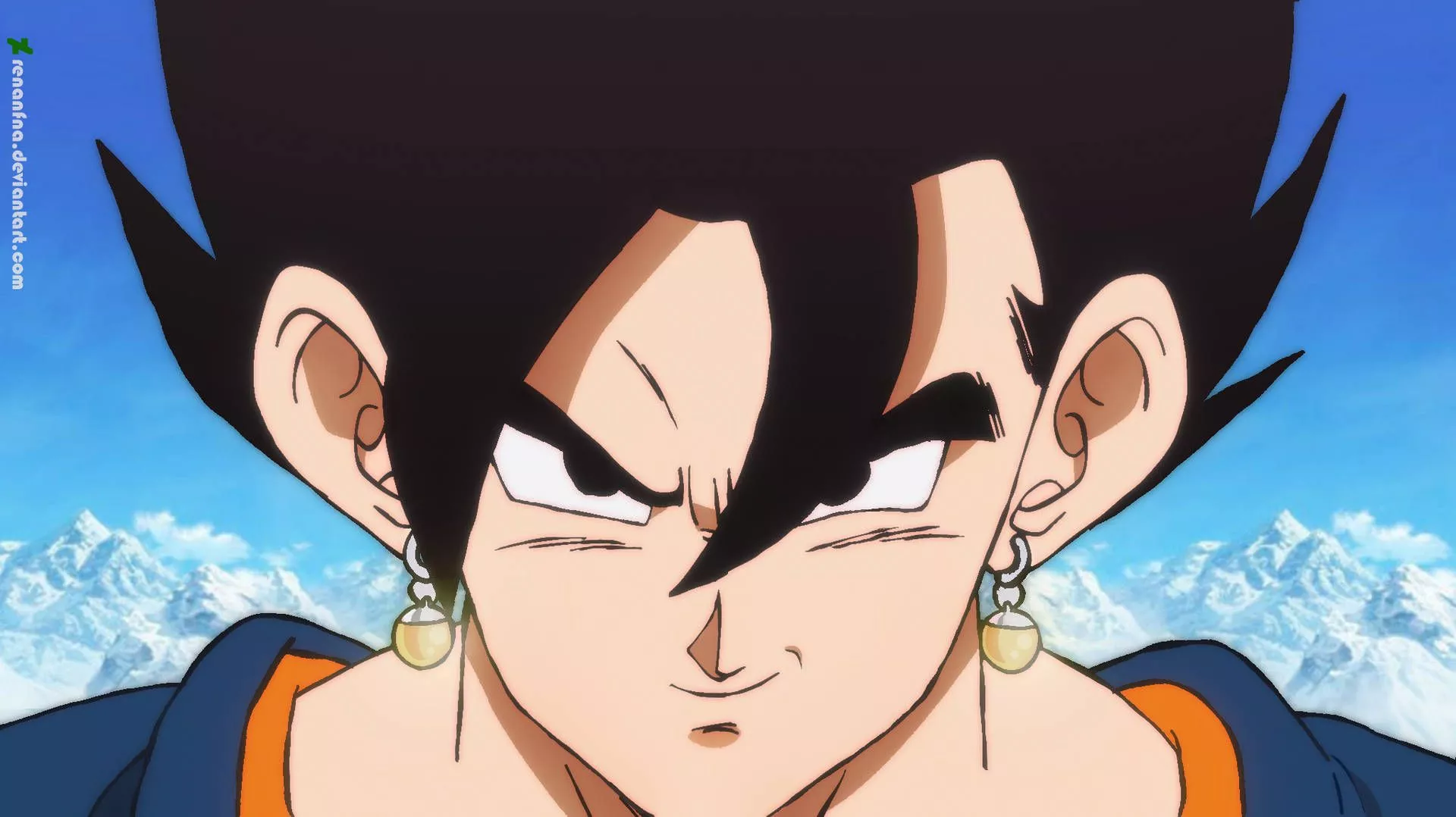 Close Up Of Black Haired Vegito