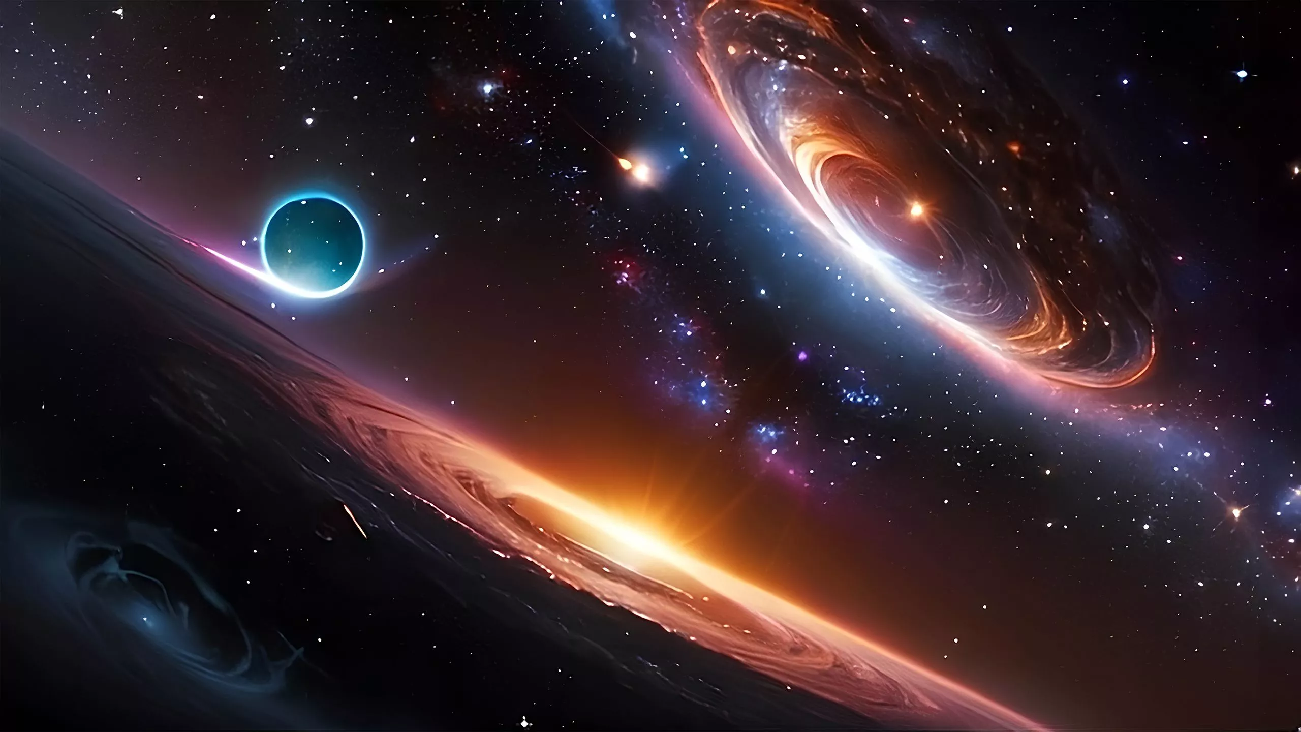 Warped Space 2K Wallpaper x 1440