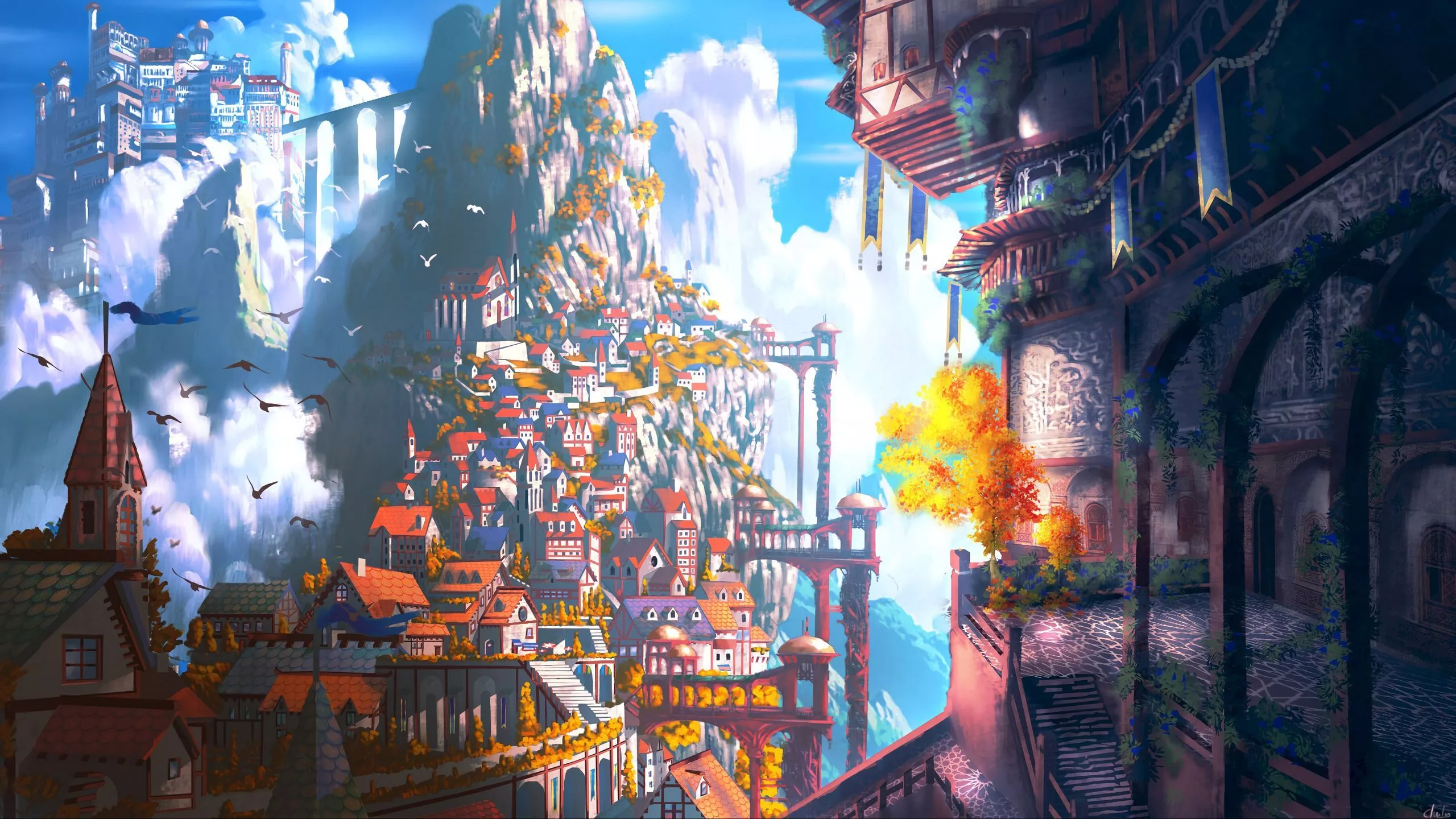 Download wallpaper 2560x1440 city