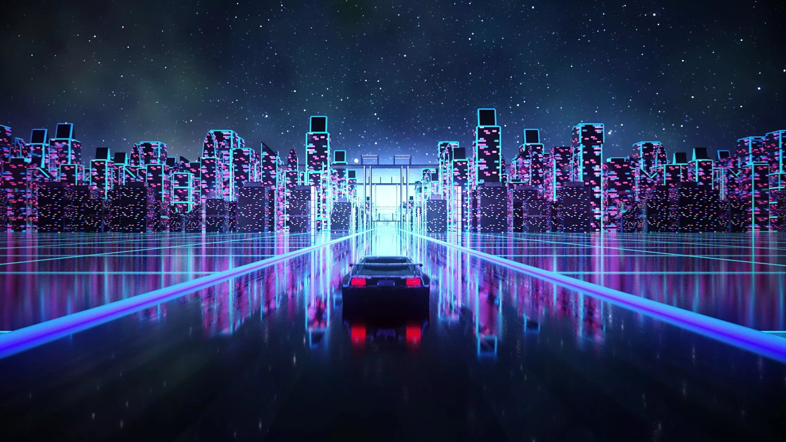 Download wallpaper 2560x1440 cyberpunk