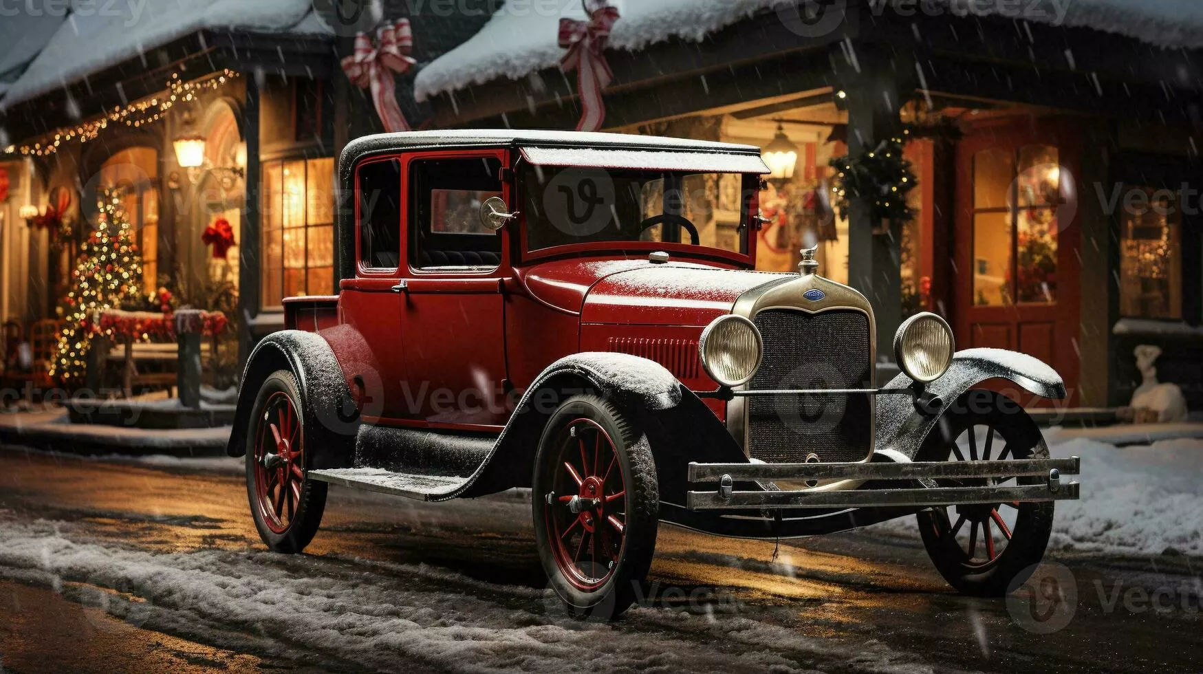 Classic Vintage Car Parked Outside