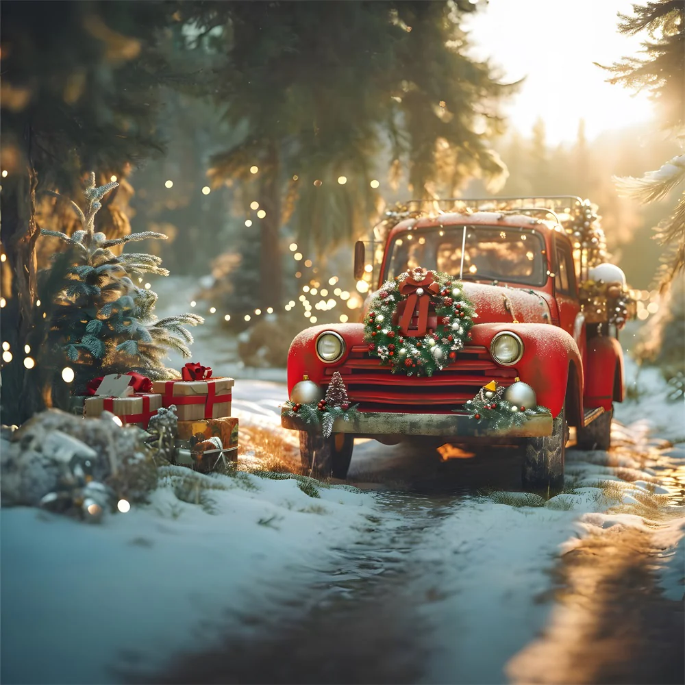 Christmas Vintage Truck Festive Wreath