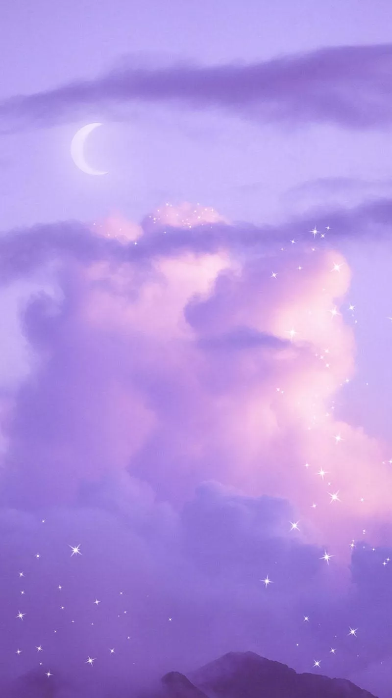 Kawaii Purple Wallpaper