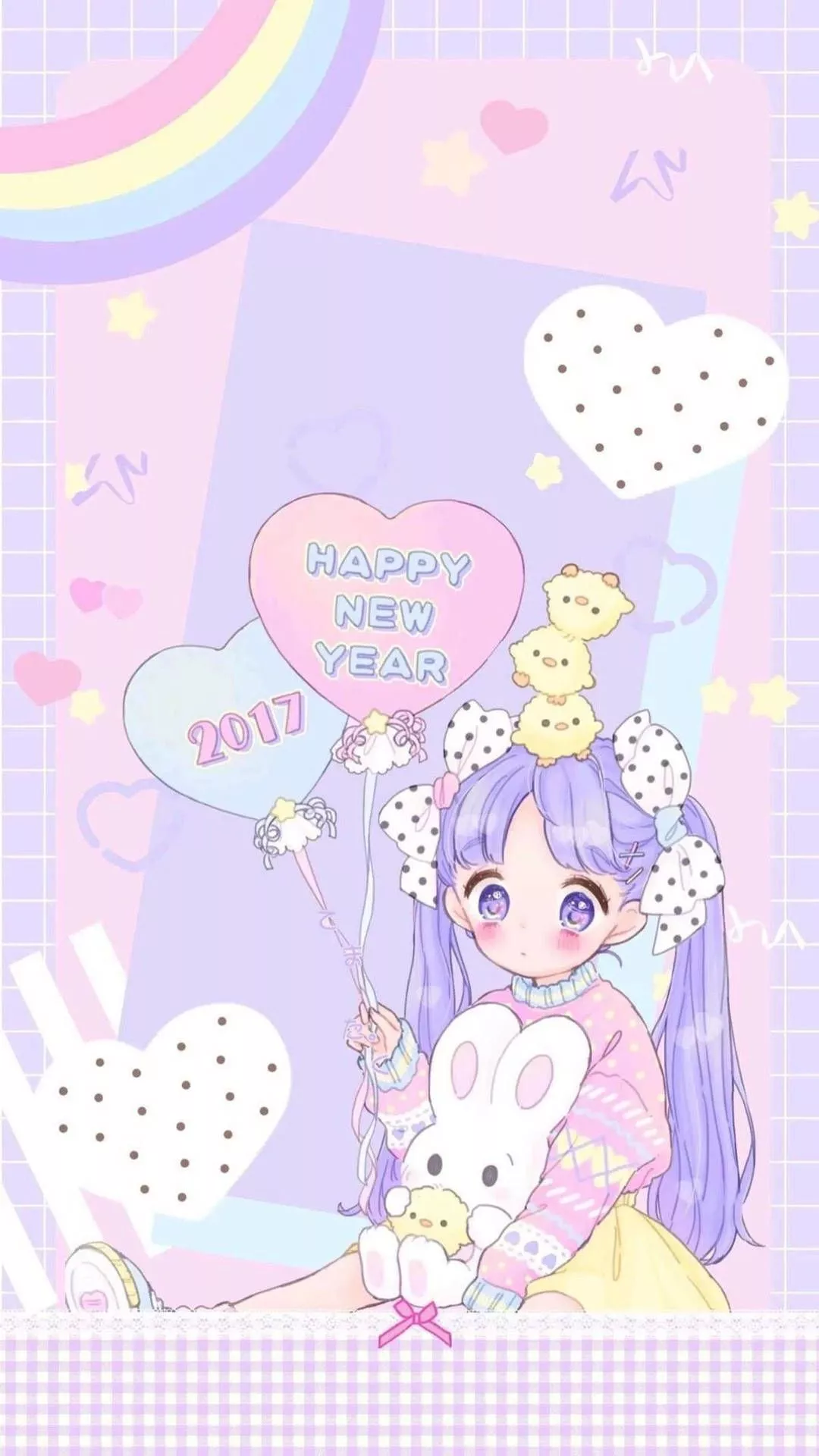 Kawaii Purple Wallpaper