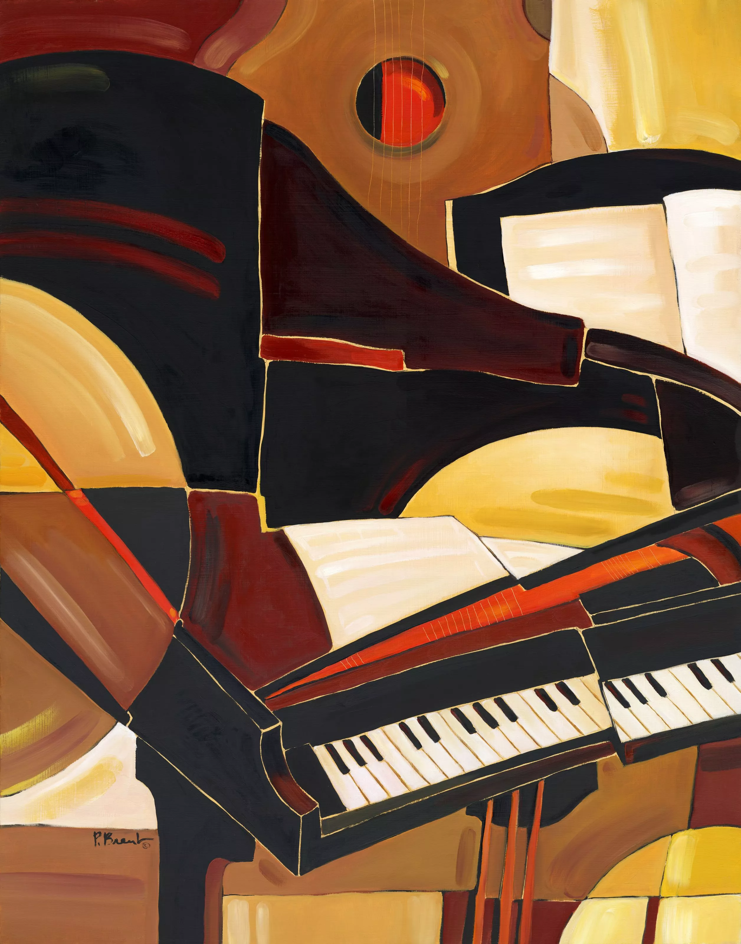 Abstract Piano Wall Mural Your Way