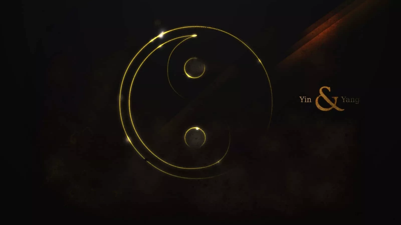 Download Minimalist Gold Yin Yang Lines