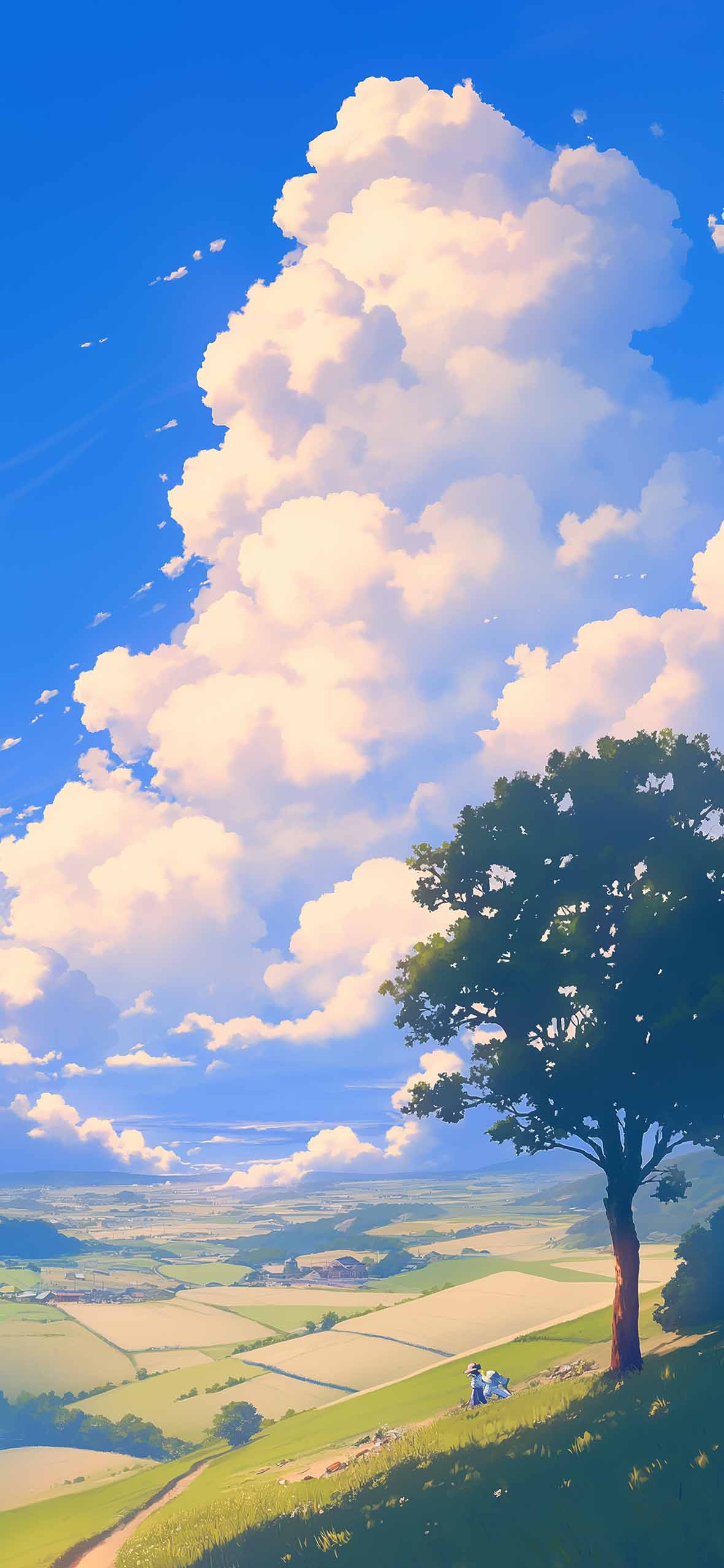 Studio Ghibli Style Scenic Clouds