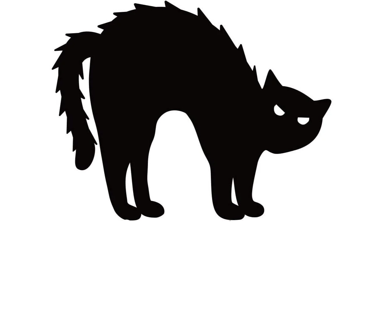 Black Cat Silhouette Yard Signs